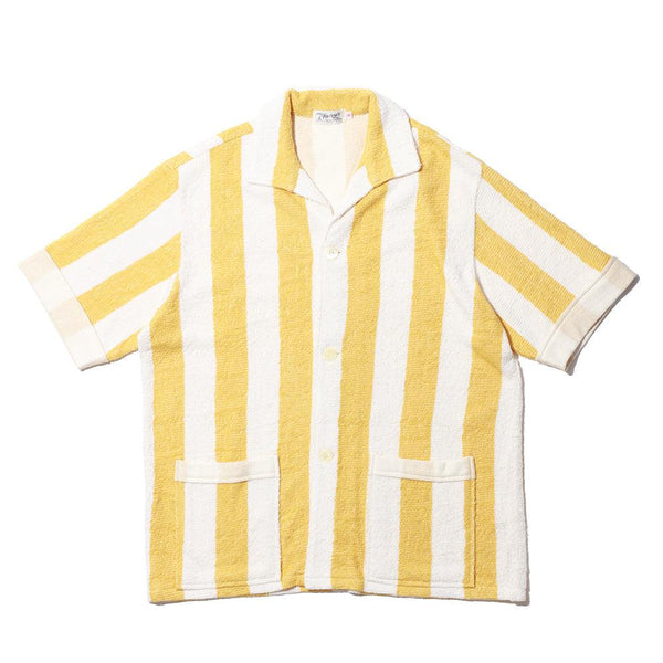 The Real McCoy's Stripe Cotton Pile Beach Shirt Yellow-Shirt-Clutch Cafe