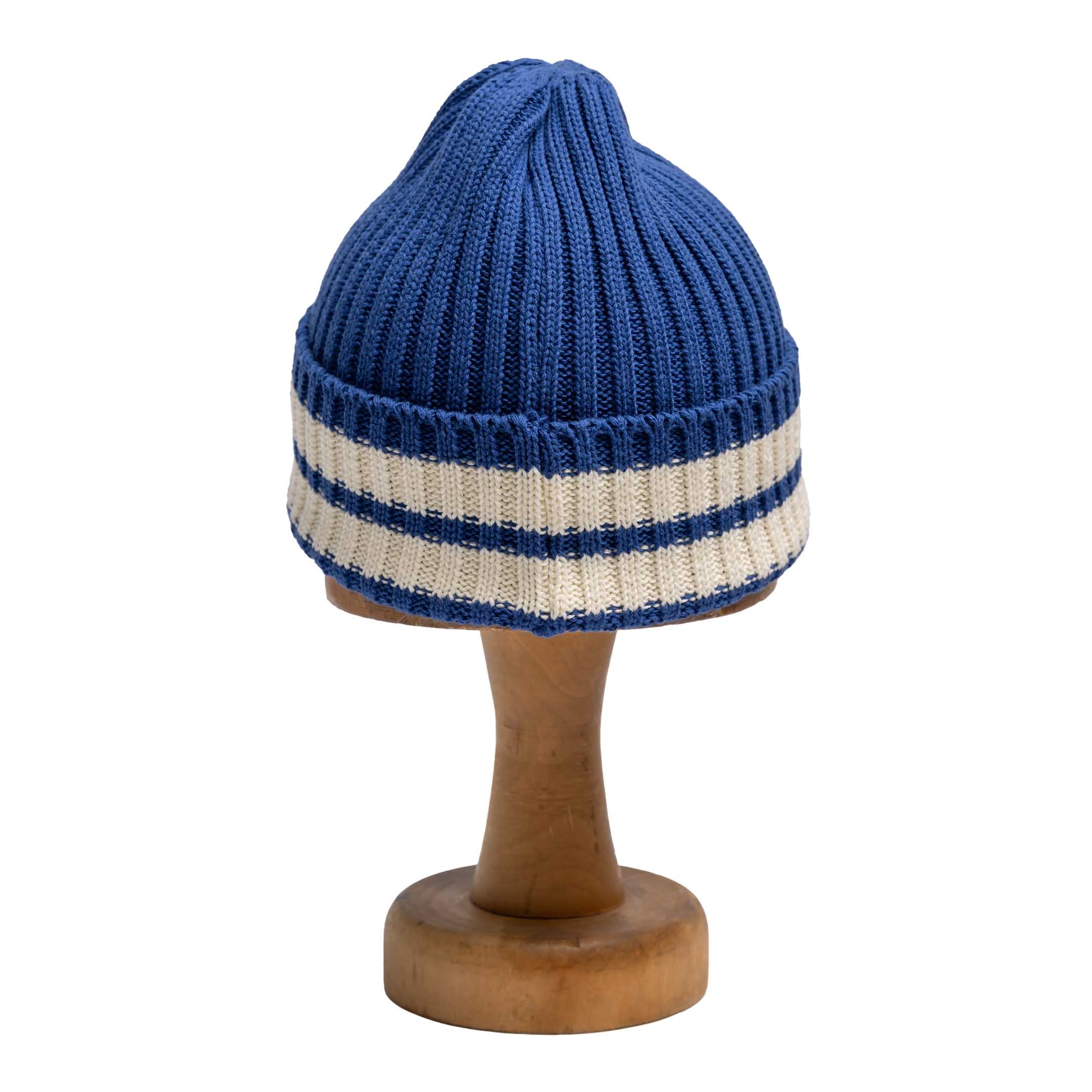 The Real McCoy's Striped Cotton Knit Cap Blue-Hat-Clutch Cafe