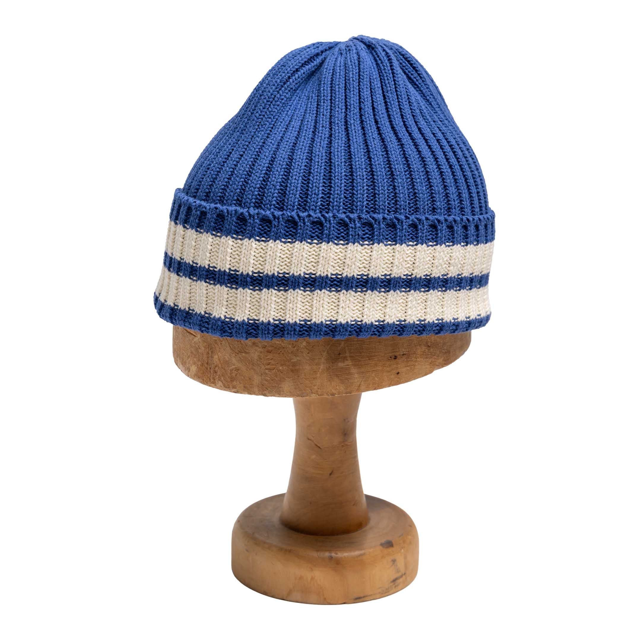 The Real McCoy's Striped Cotton Knit Cap Blue-Hat-Clutch Cafe