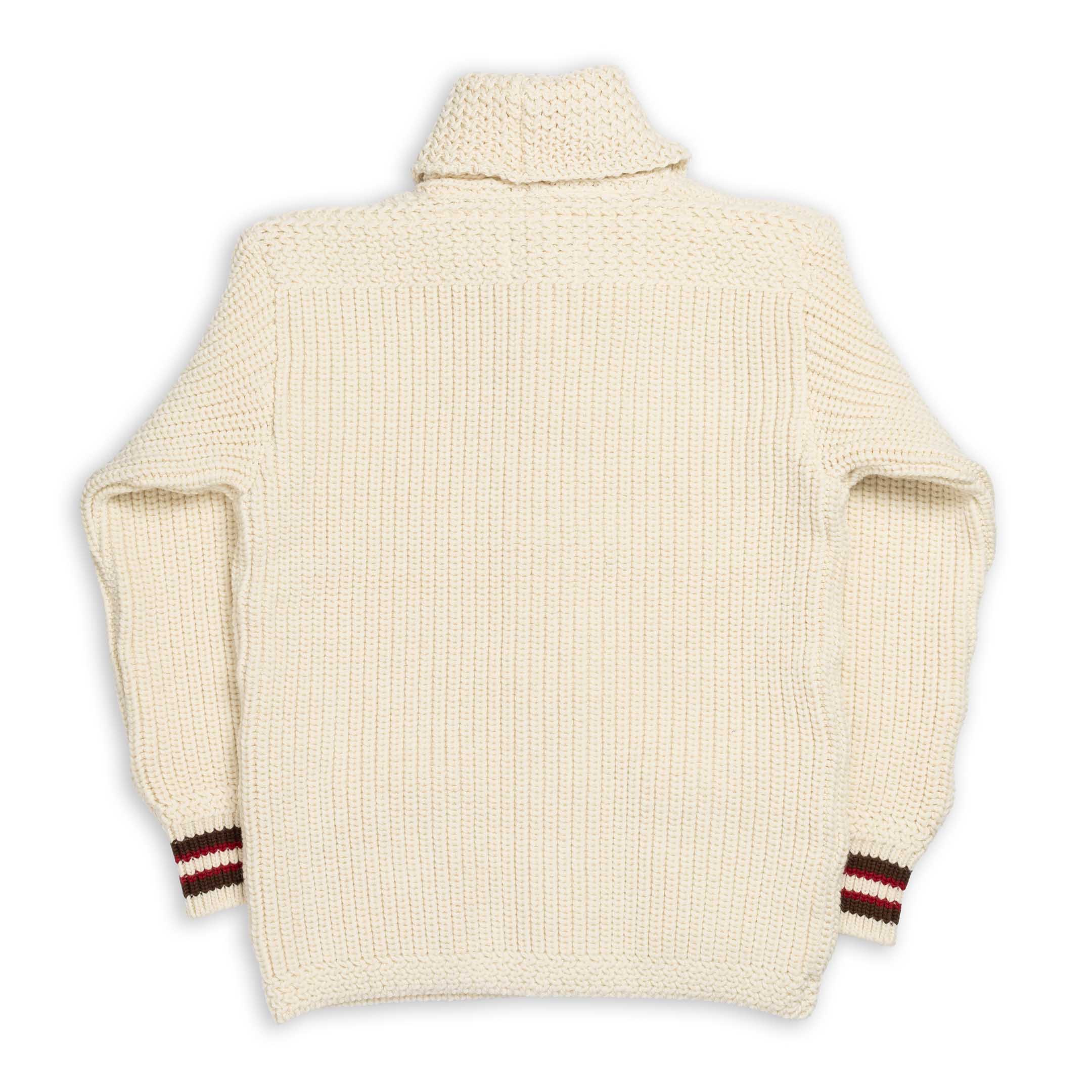 The Real McCoy's Striped Shawl Collar Cardigan Ecru-Cardigan-Clutch Cafe