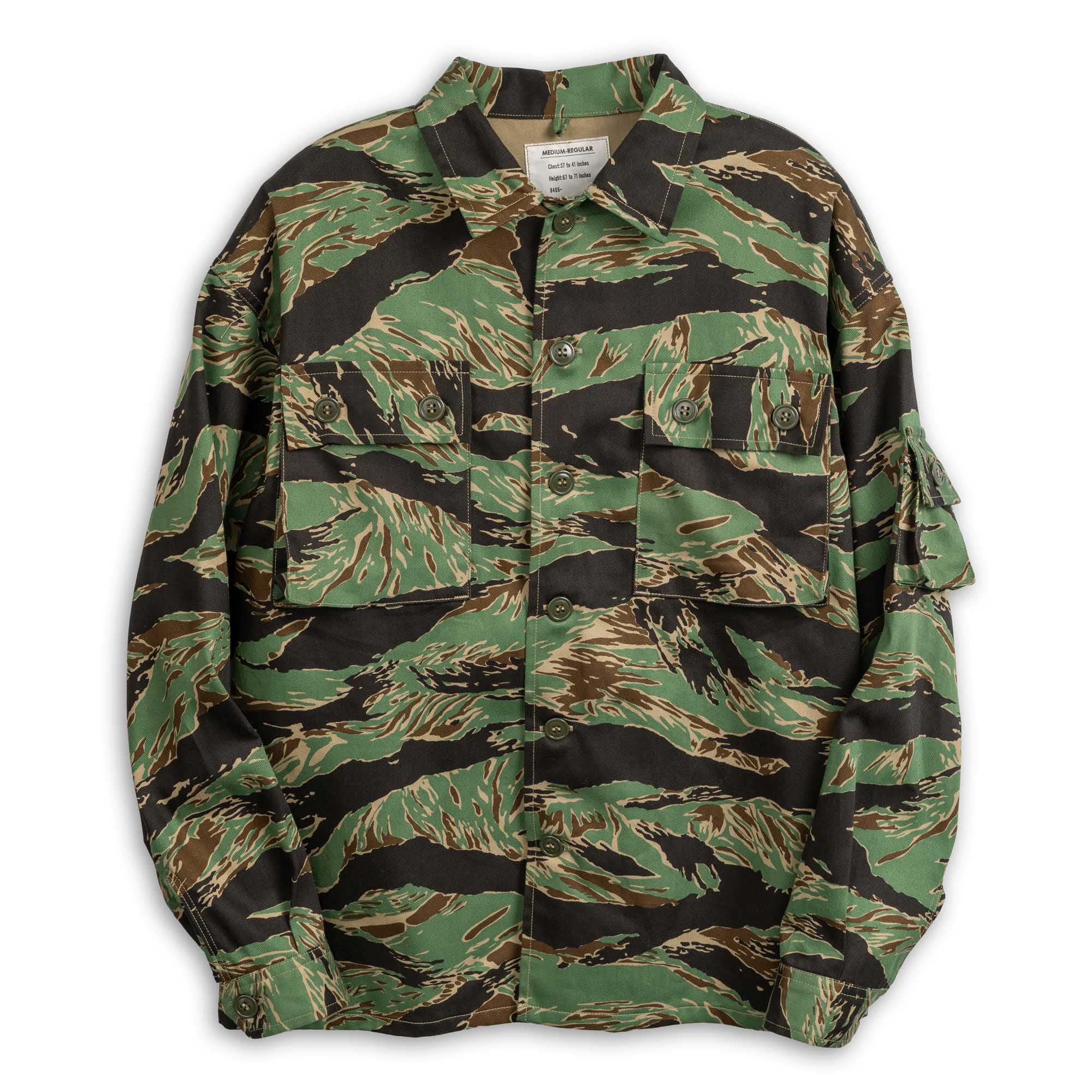 The Real McCoy's Tiger Camouflage Shirt / John Wayne-Leather Jacket-Clutch Cafe