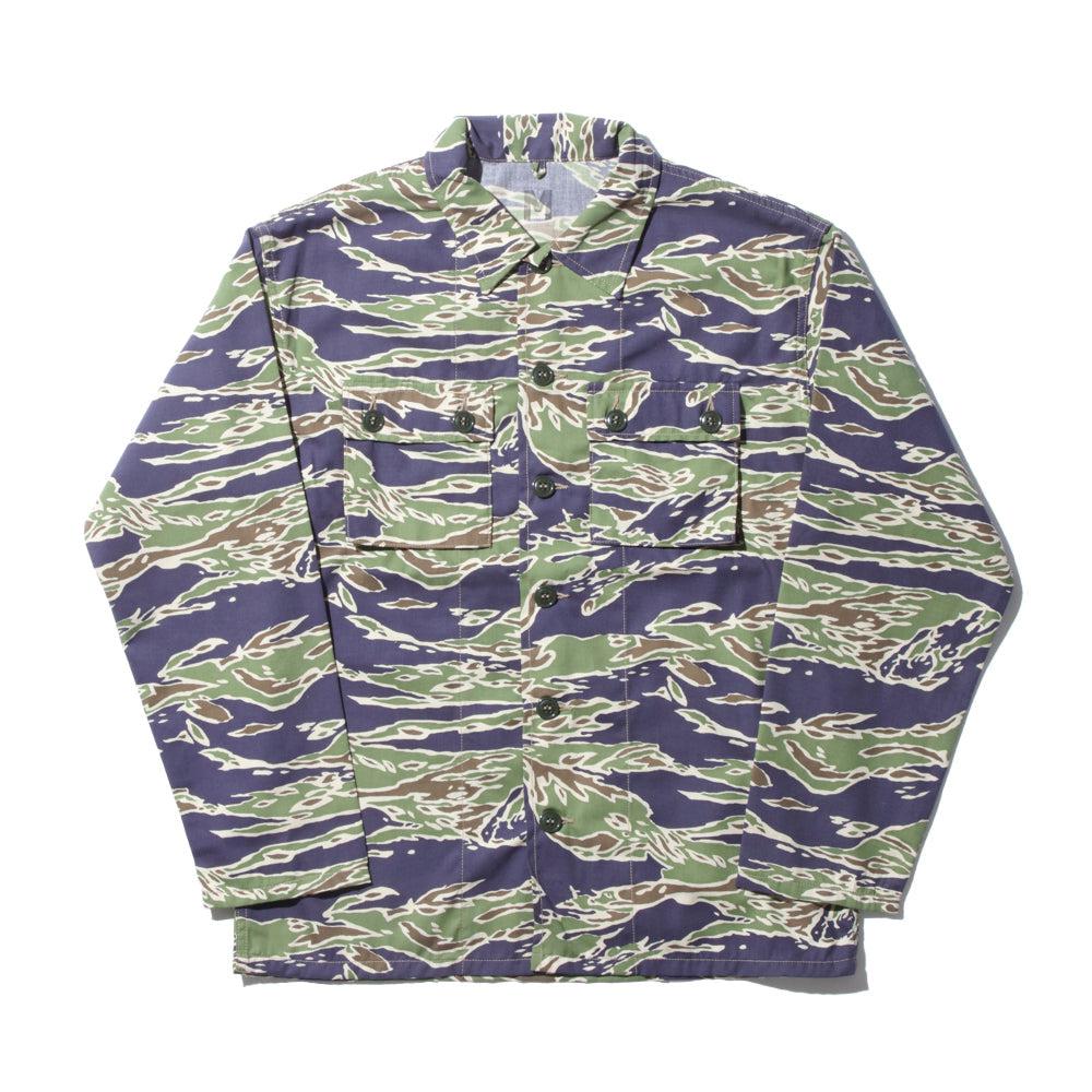 The Real McCoy's Tiger Camouflage Shirt - Late War Green Medium