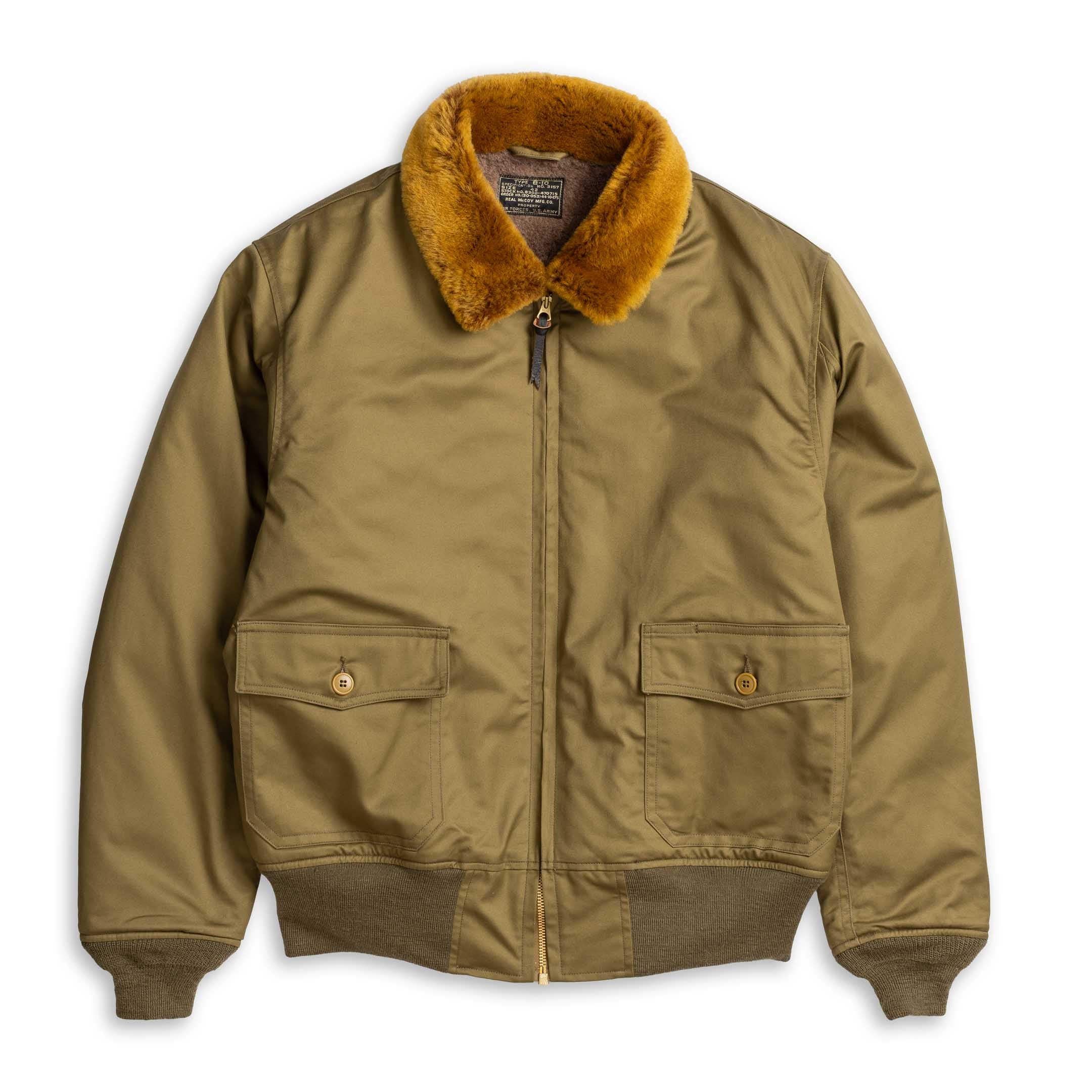 The Real McCoy's Type B-10 Real McCoy MFG. Co. Olive-Jacket-Clutch Cafe