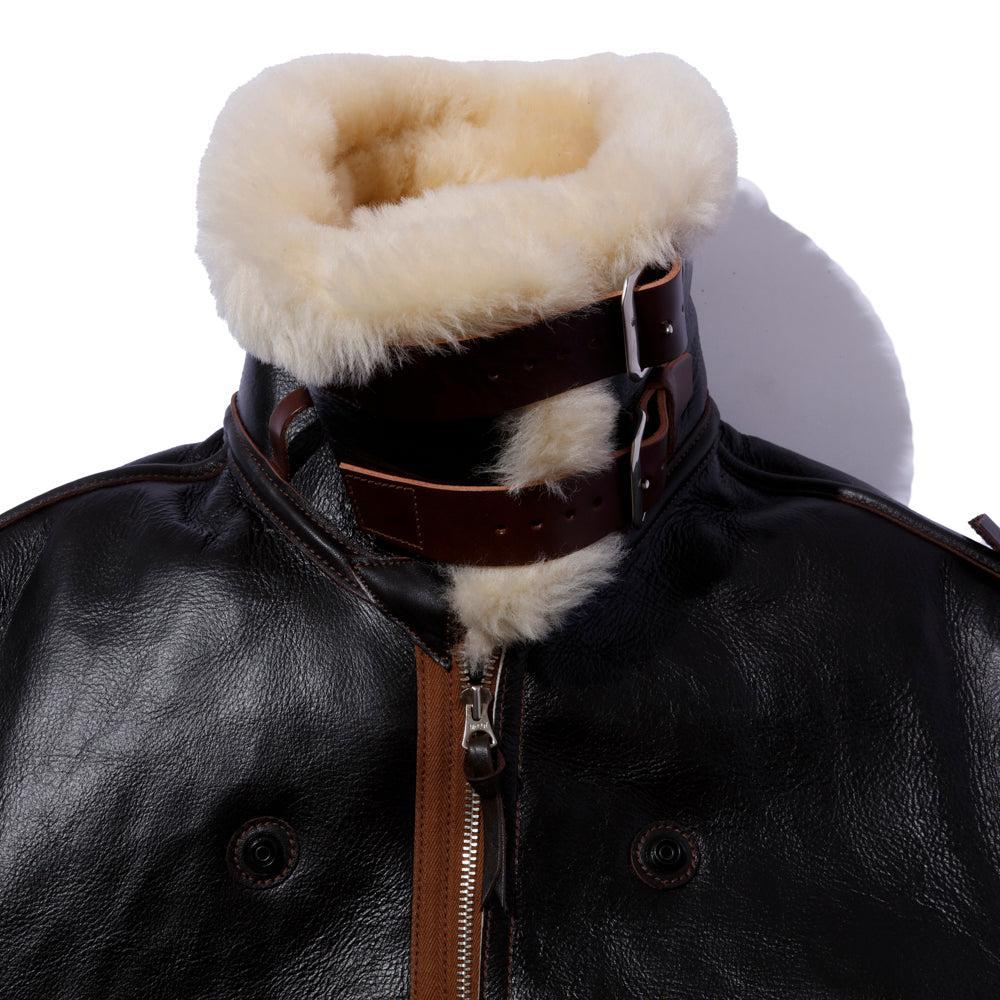 The Real McCoy's Type B-3 Real McCoy MFG Co Brown-Leather Jacket-Clutch Cafe