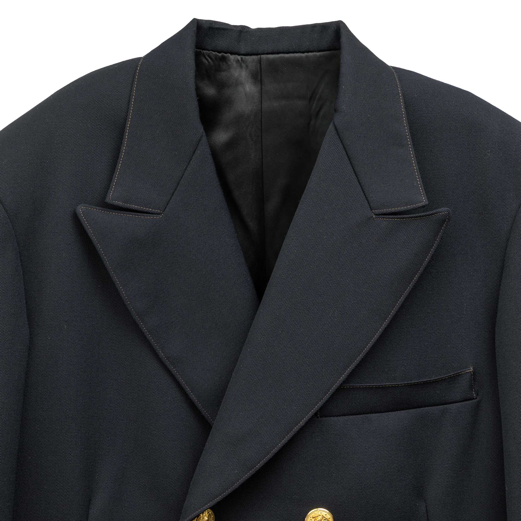 The Real McCoy's US Navy Service Coat Navy-Leather Jacket-Clutch Cafe