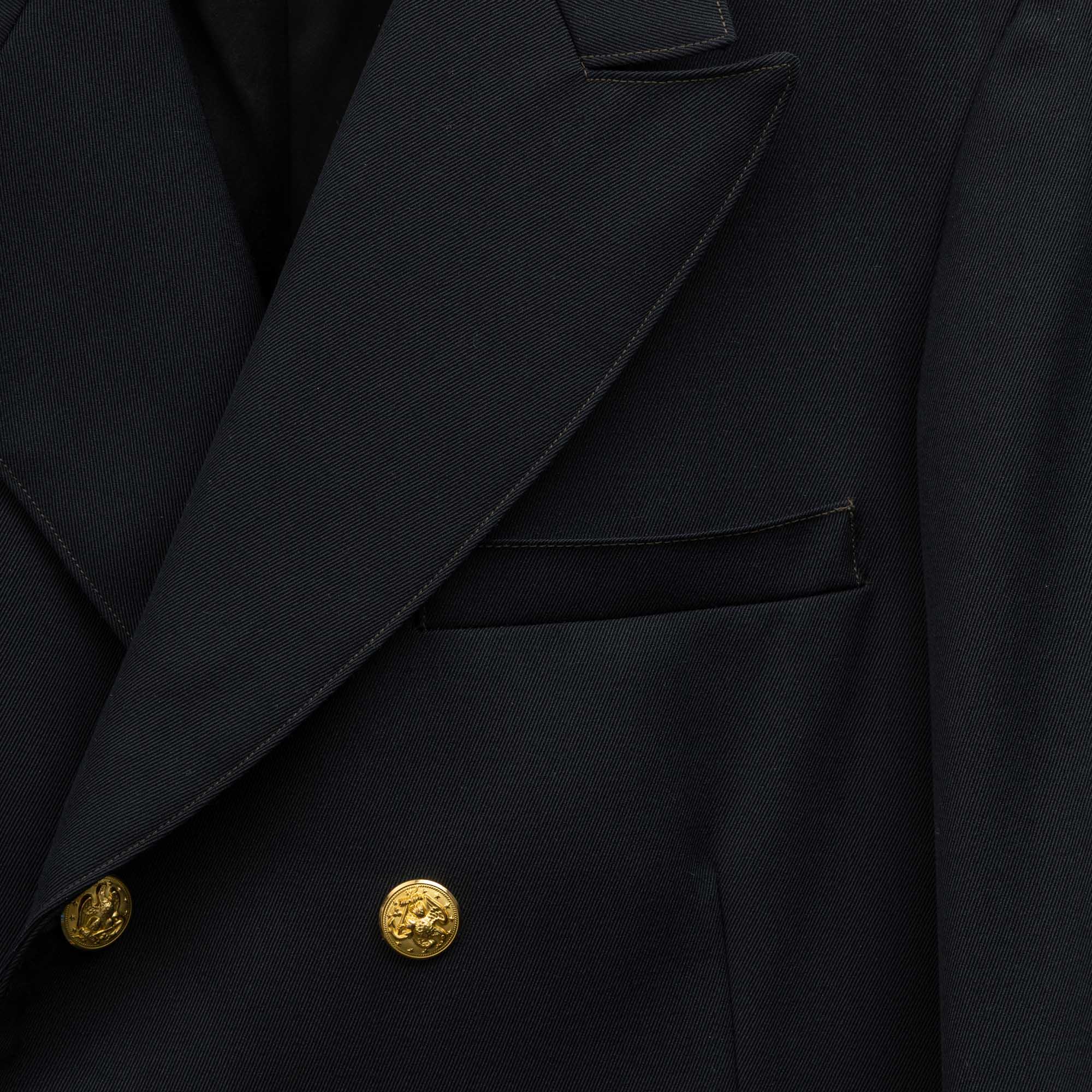 The Real McCoy's US Navy Service Coat Navy-Leather Jacket-Clutch Cafe