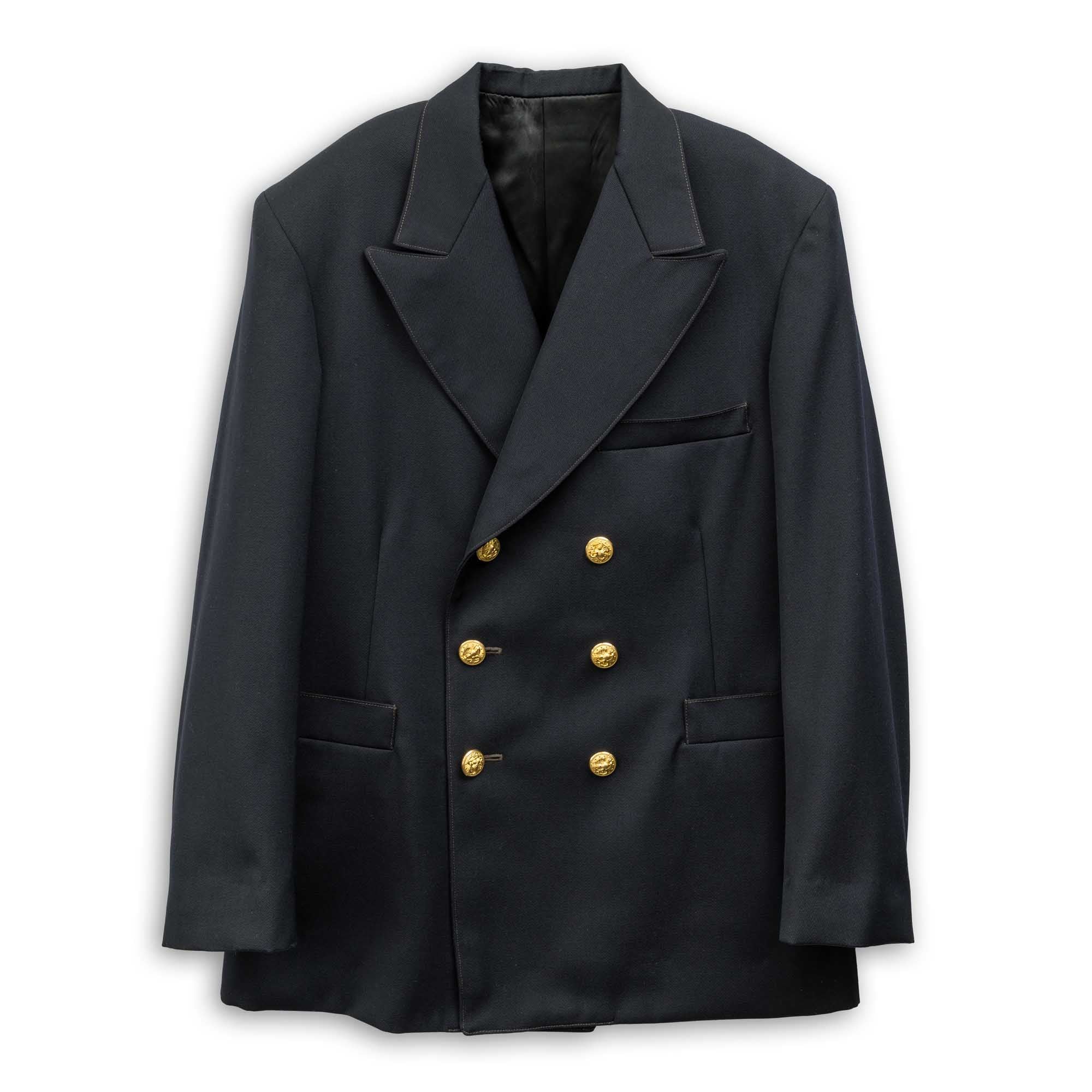 The Real McCoy's US Navy Service Coat Navy-Leather Jacket-Clutch Cafe