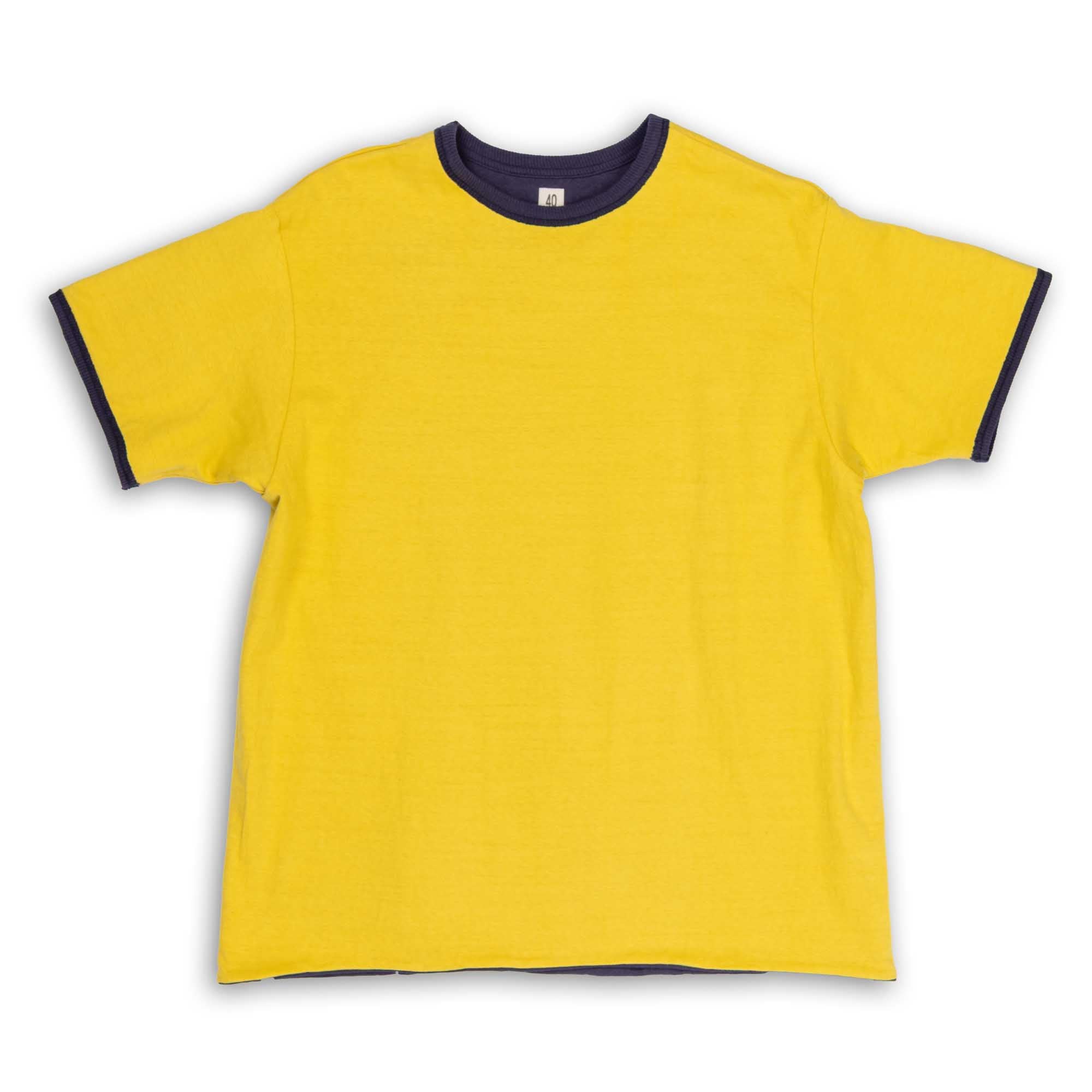 The Real McCoy's USN Reversible T-shirt Navy/Yellow-T-Shirt-Clutch Cafe