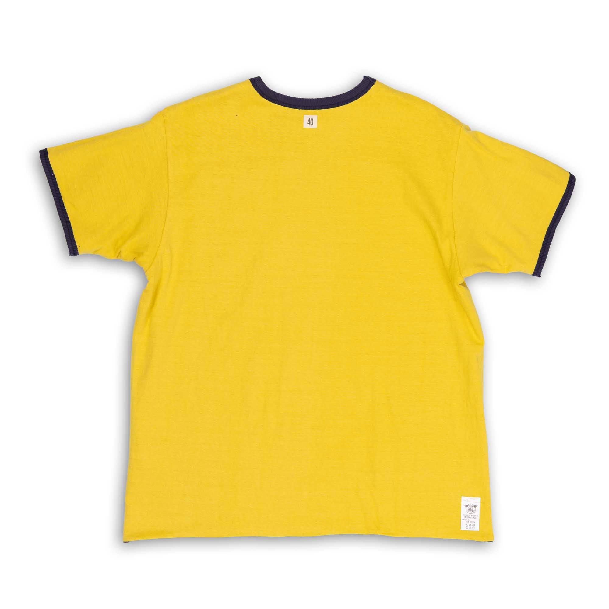 The Real McCoy's USN Reversible T-shirt Navy/Yellow-T-Shirt-Clutch Cafe