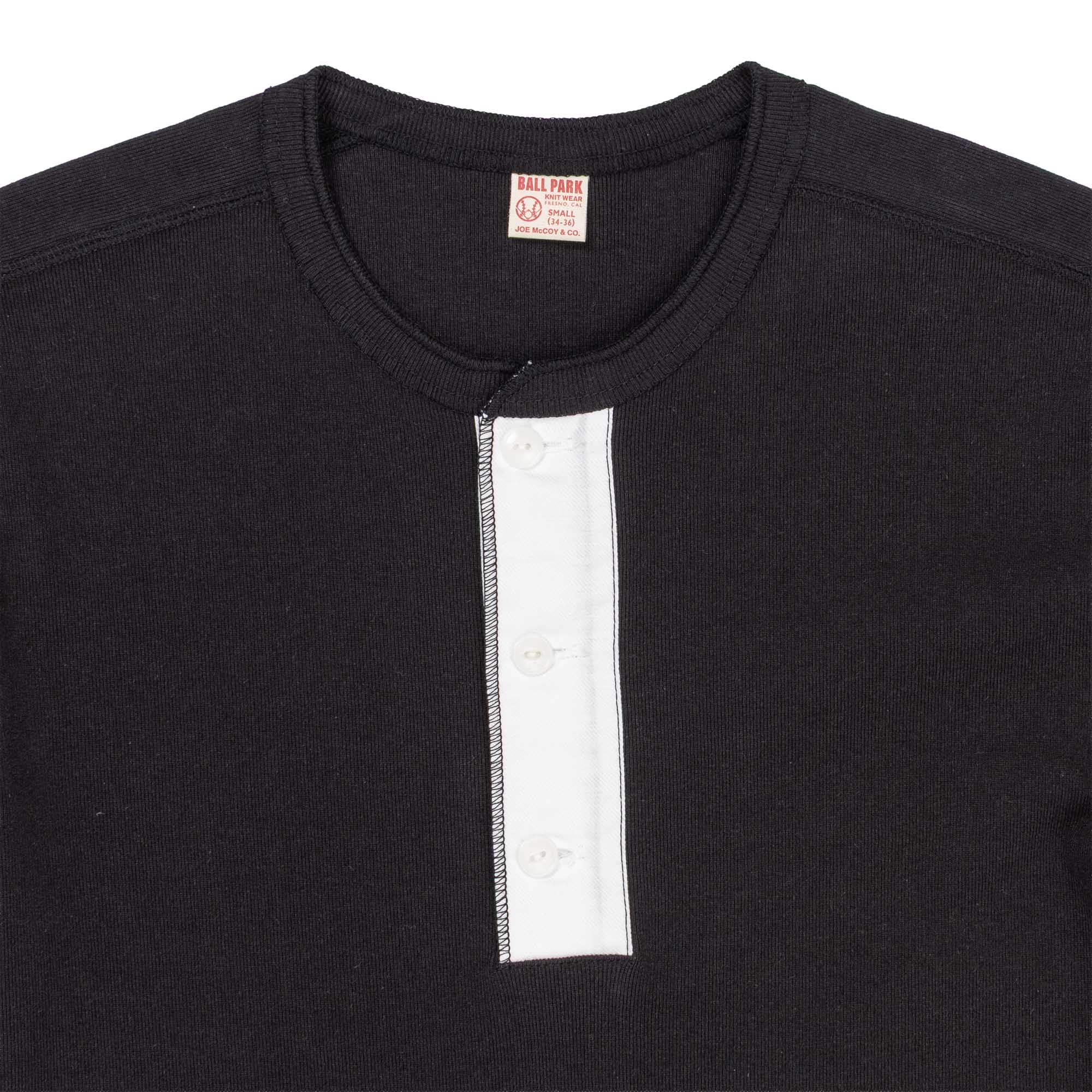 The Real McCoy's Union Henley Undershirt L/S Black-Henley-Clutch Cafe