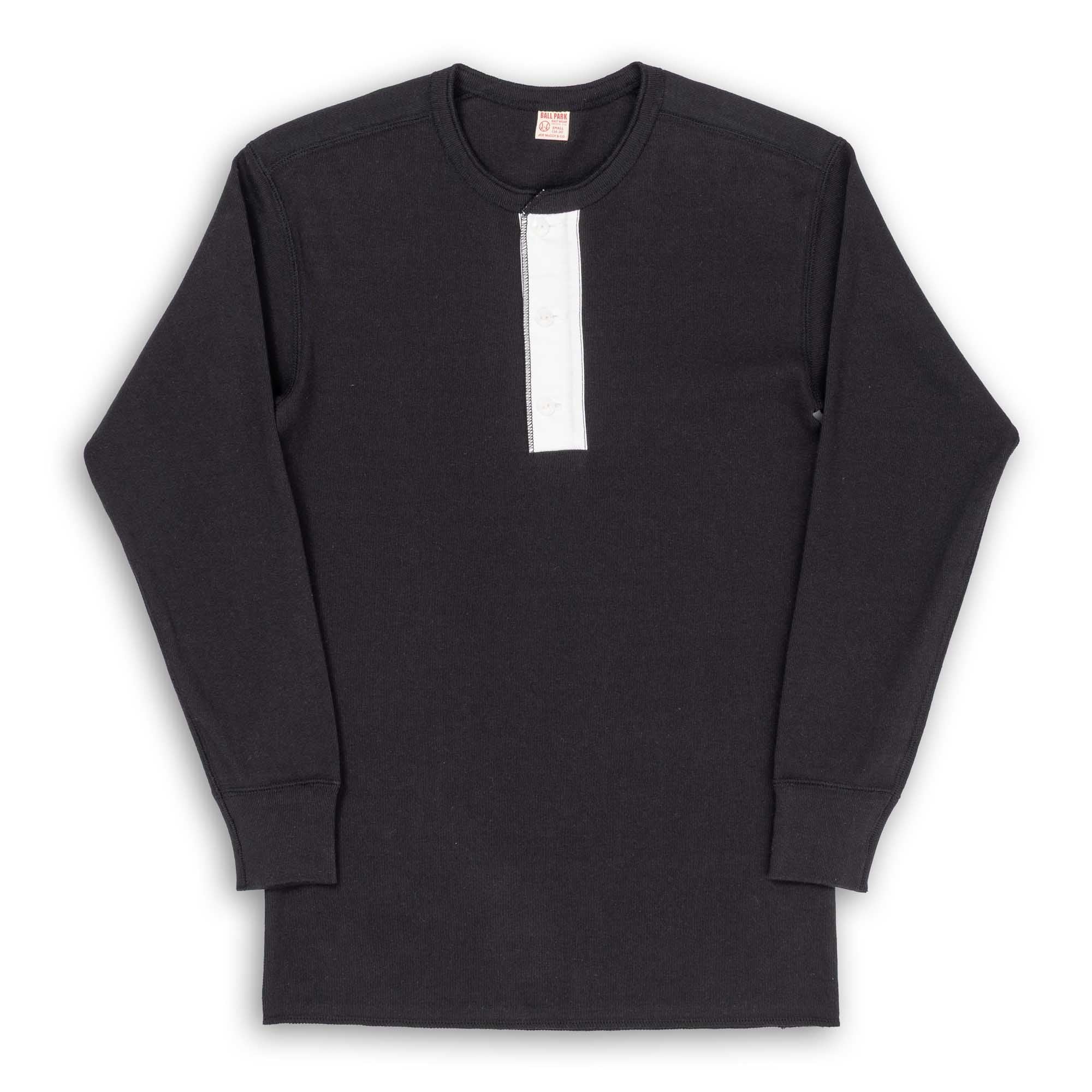 The Real McCoy's Union Henley Undershirt L/S Black-Henley-Clutch Cafe