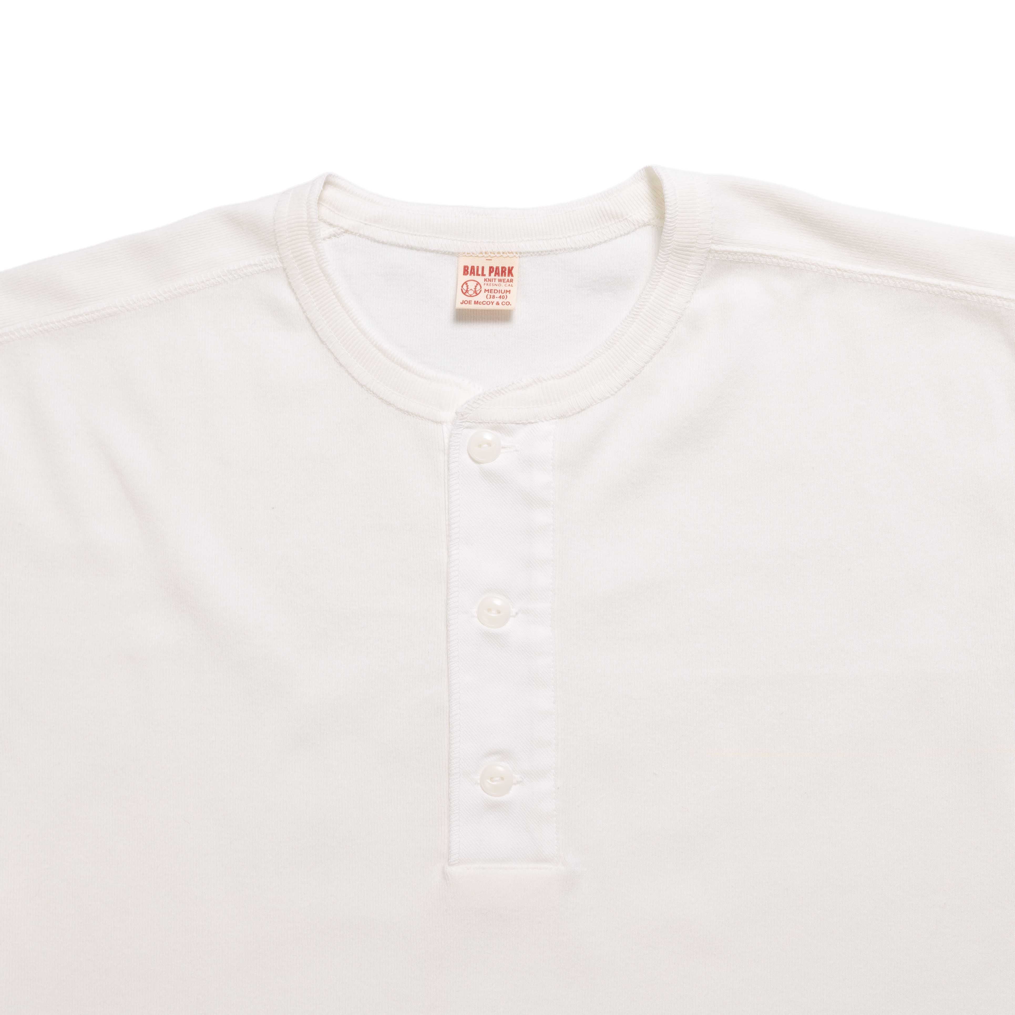 The Real McCoy's Union Henley Undershirt L/S White-Henley-Clutch Cafe