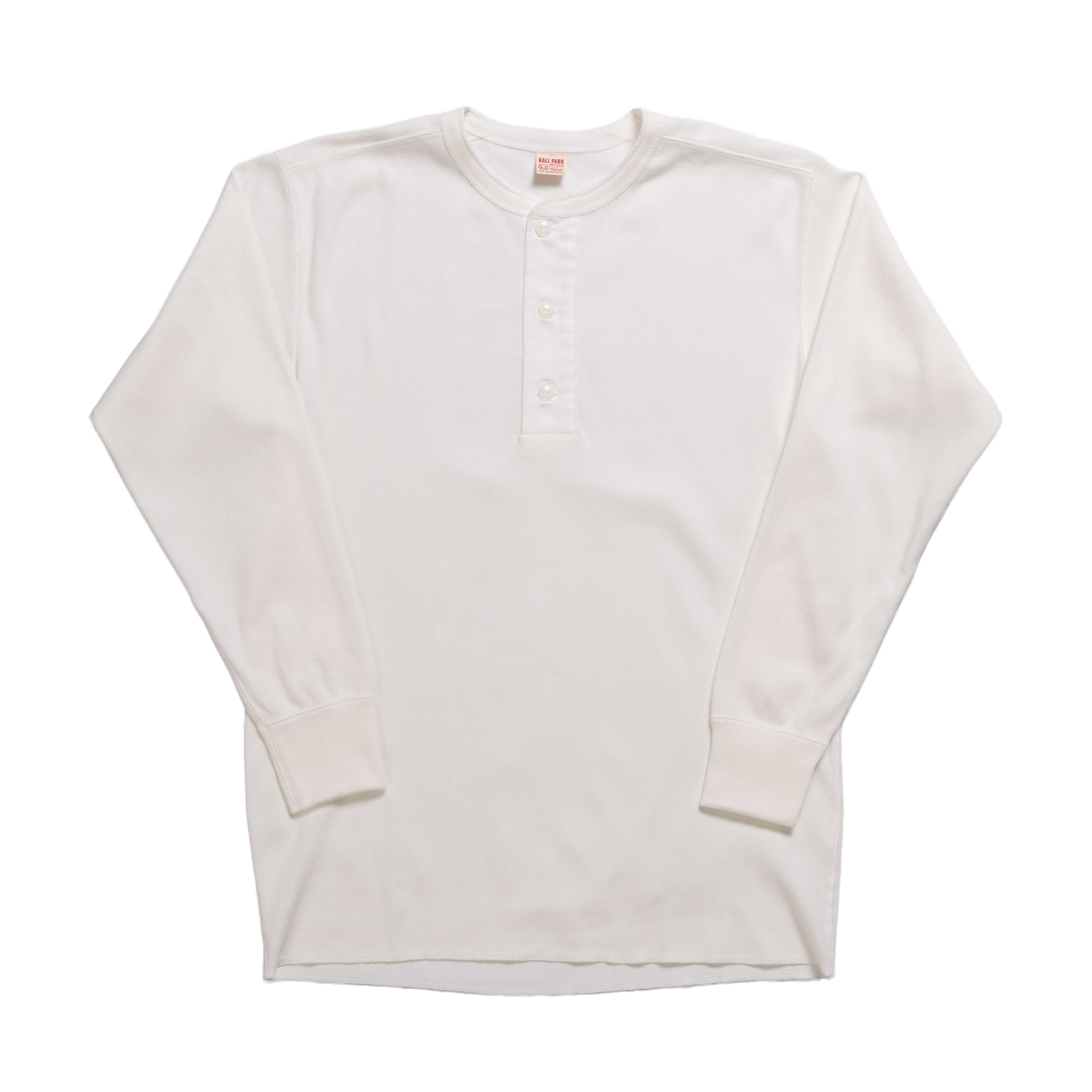 The Real McCoy's Union Henley Undershirt L/S White-Henley-Clutch Cafe