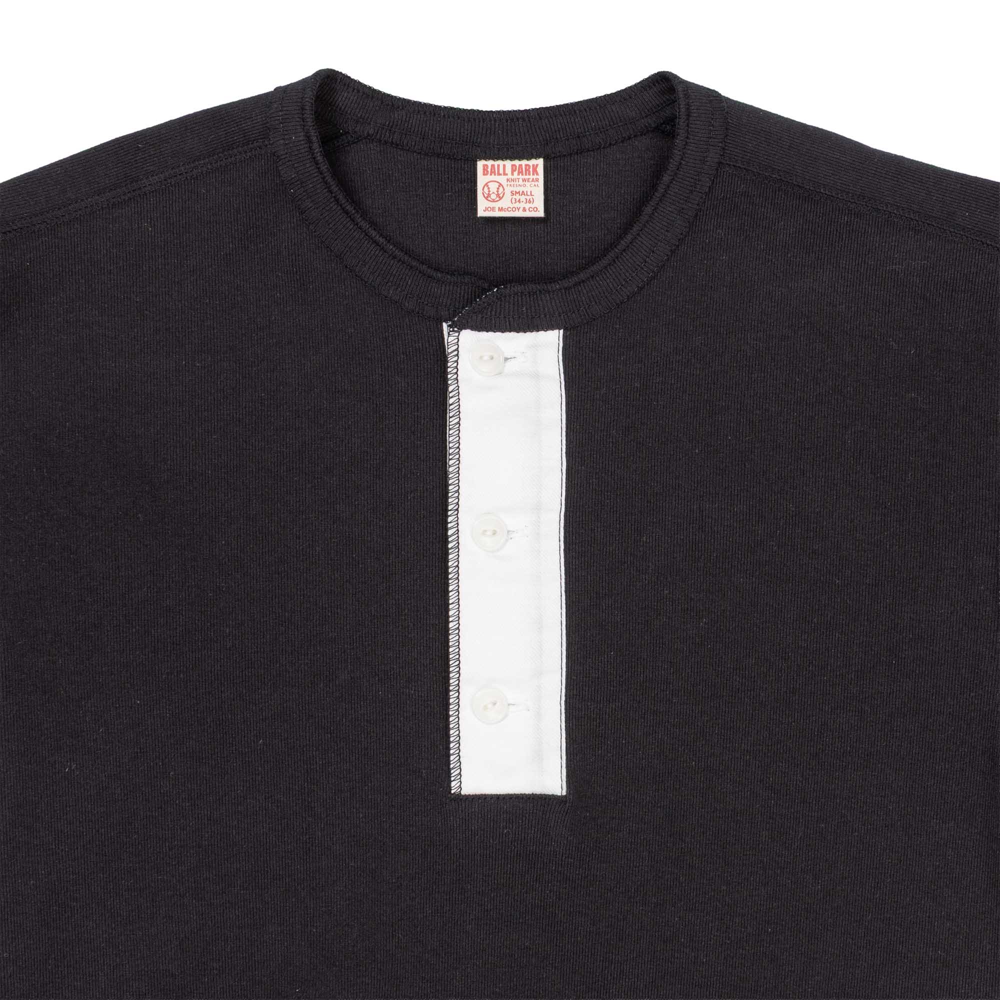 The Real McCoy's Union Henley Undershirt S/S Black-Henley-Clutch Cafe