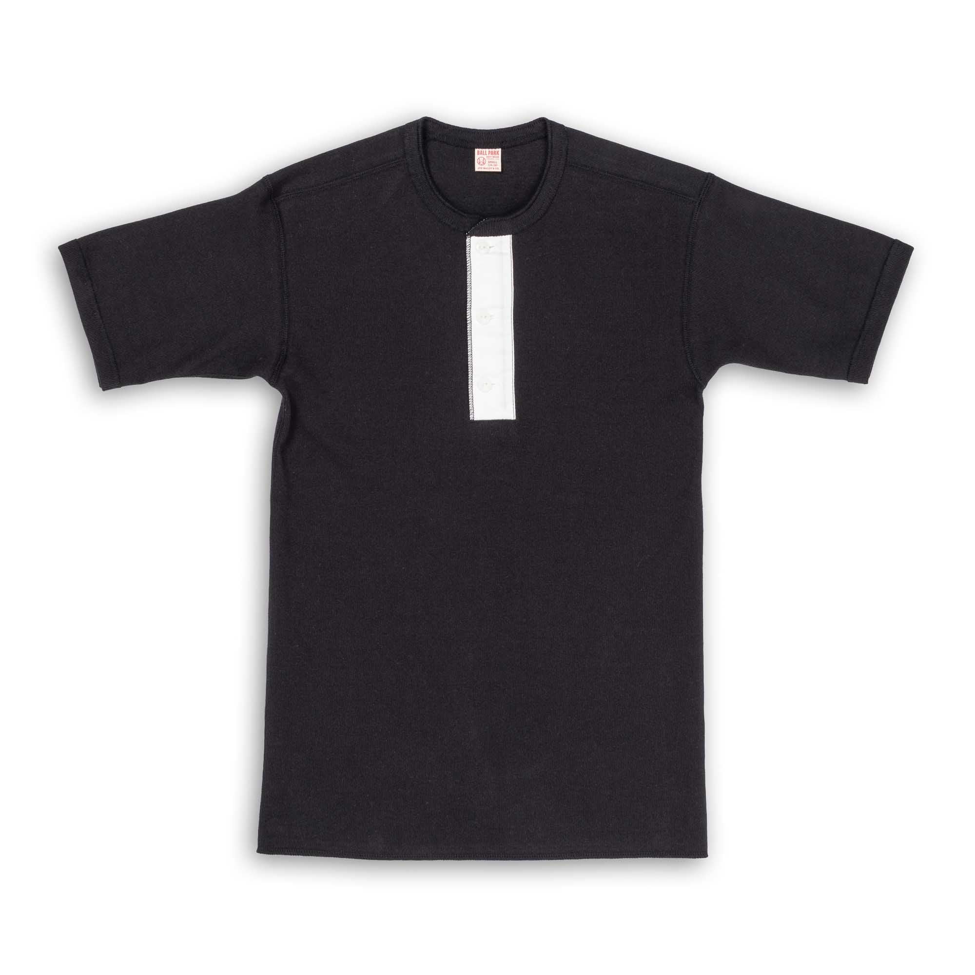 The Real McCoy's Union Henley Undershirt S/S Black-Henley-Clutch Cafe