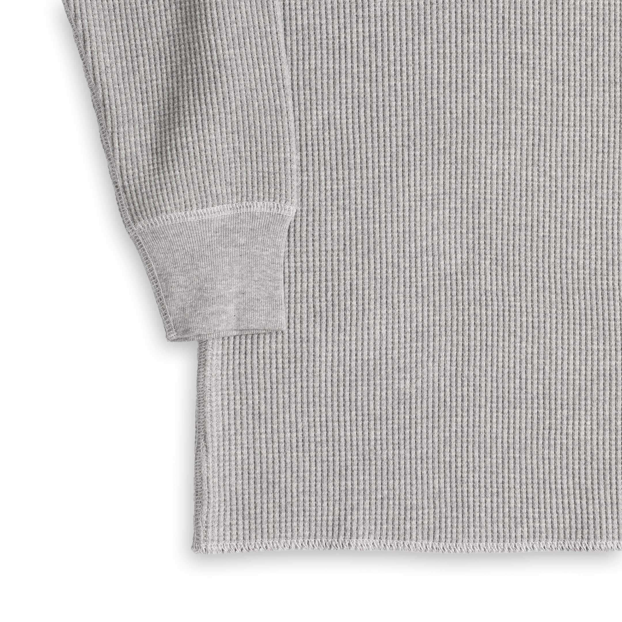 The Real McCoy's Waffle Thermal Henley Undershirt Medium Grey-Henley-Clutch Cafe