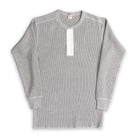The Real McCoy's Waffle Thermal Henley Undershirt Medium Grey-Henley-Clutch Cafe