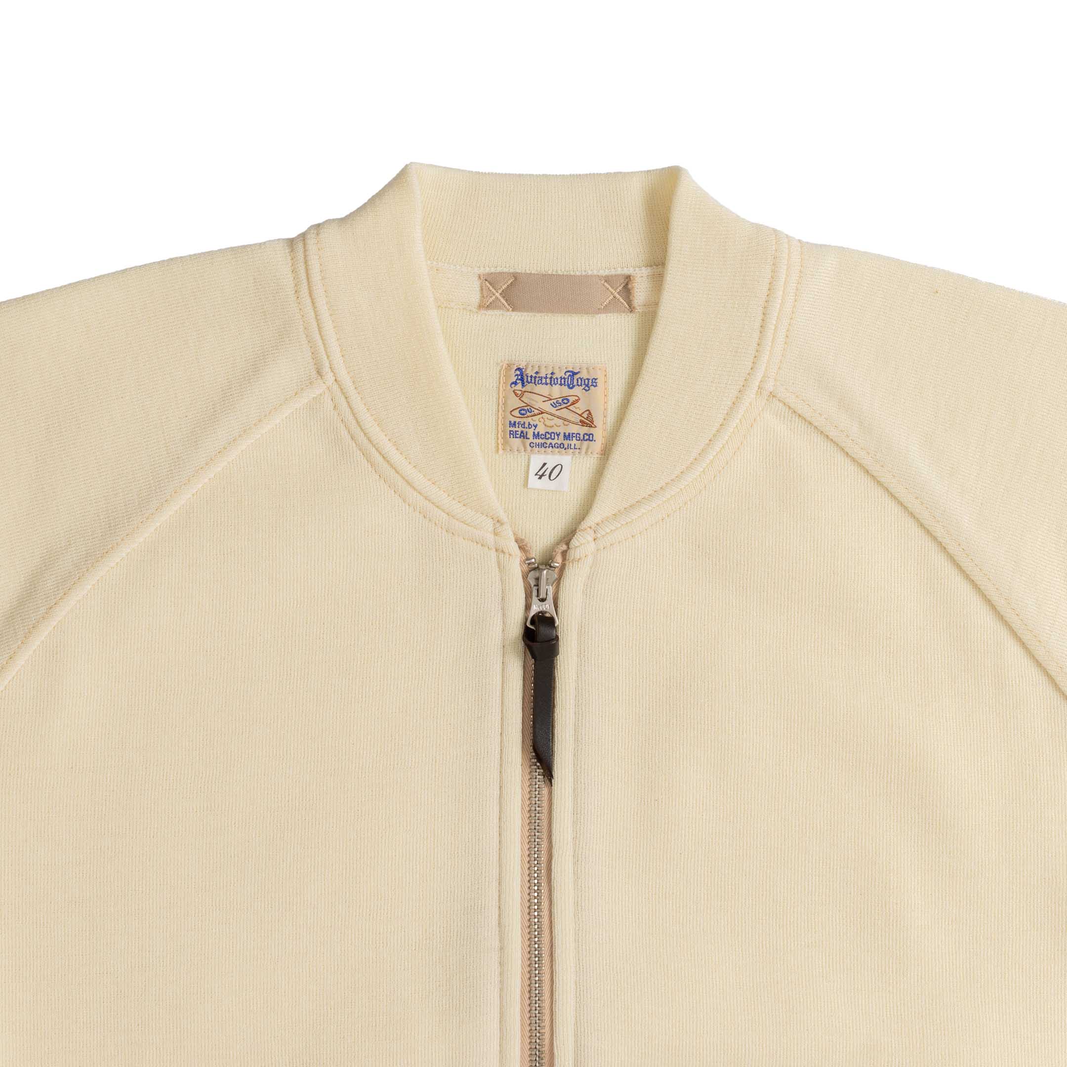 The Real McCoy's Winter Aviation Sweater Ecru-Cardigan-Clutch Cafe