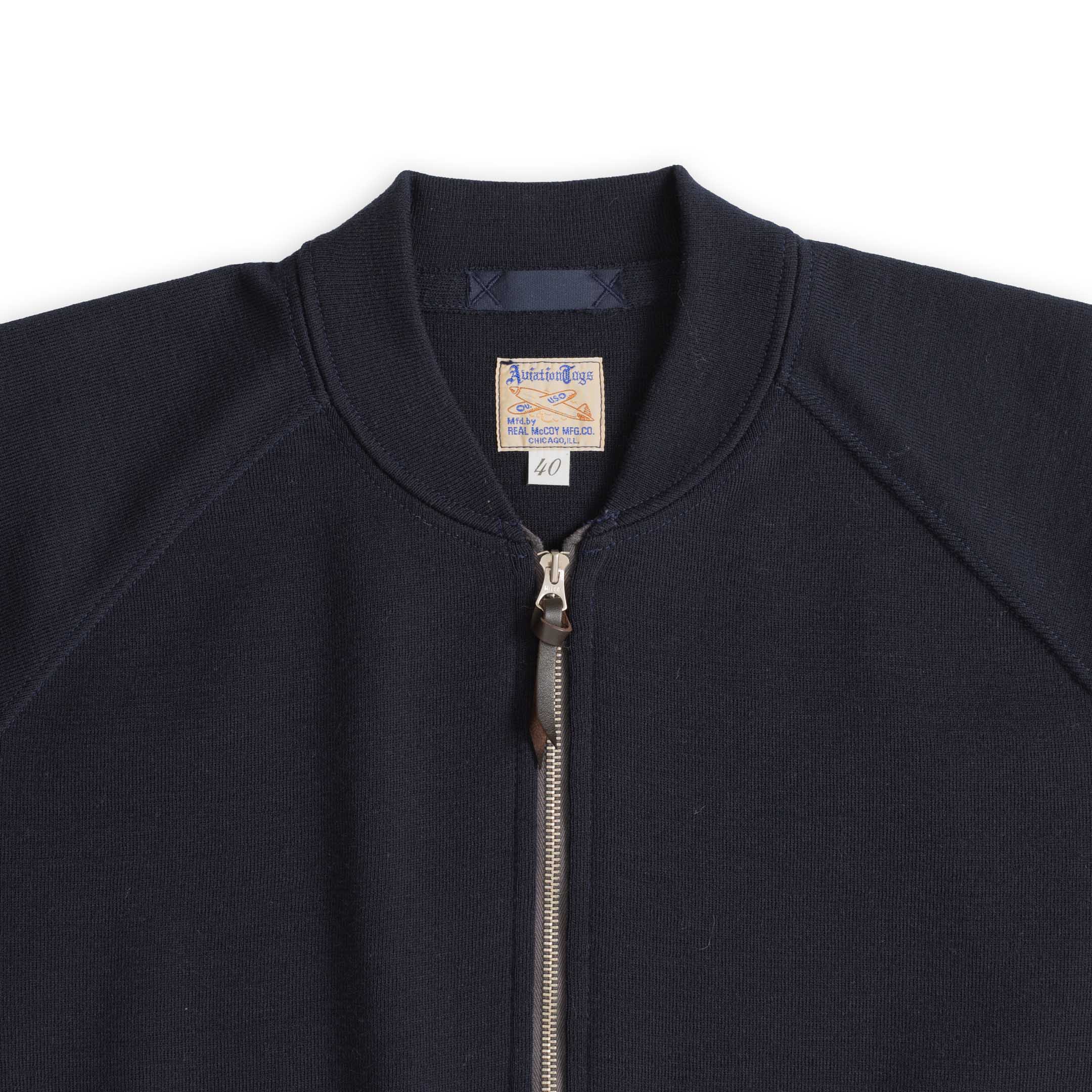 The Real McCoy's Winter Aviation Sweater Navy-Cardigan-Clutch Cafe