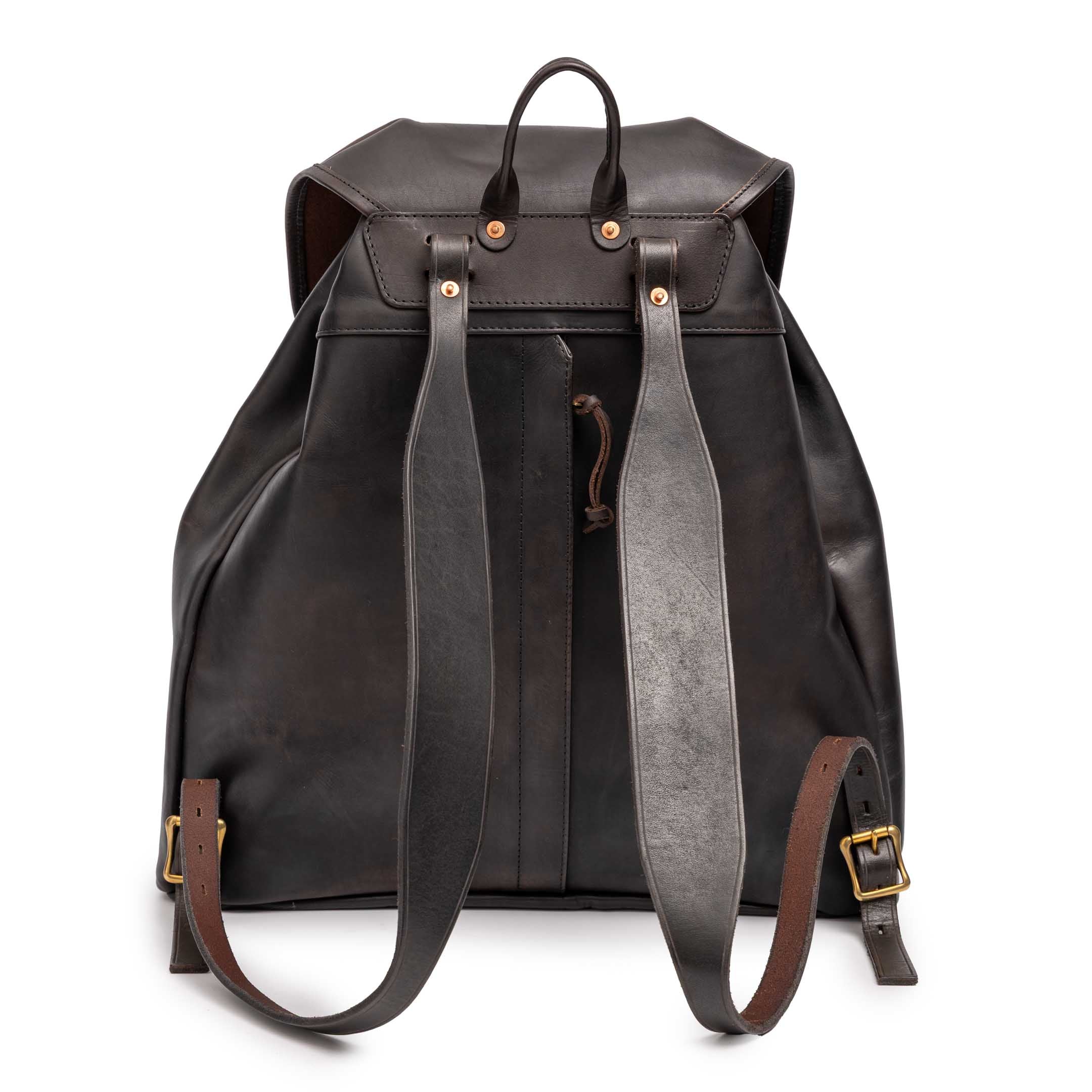 Vasco Leather Army Rucksack Type II Black-rucksack-Clutch Cafe