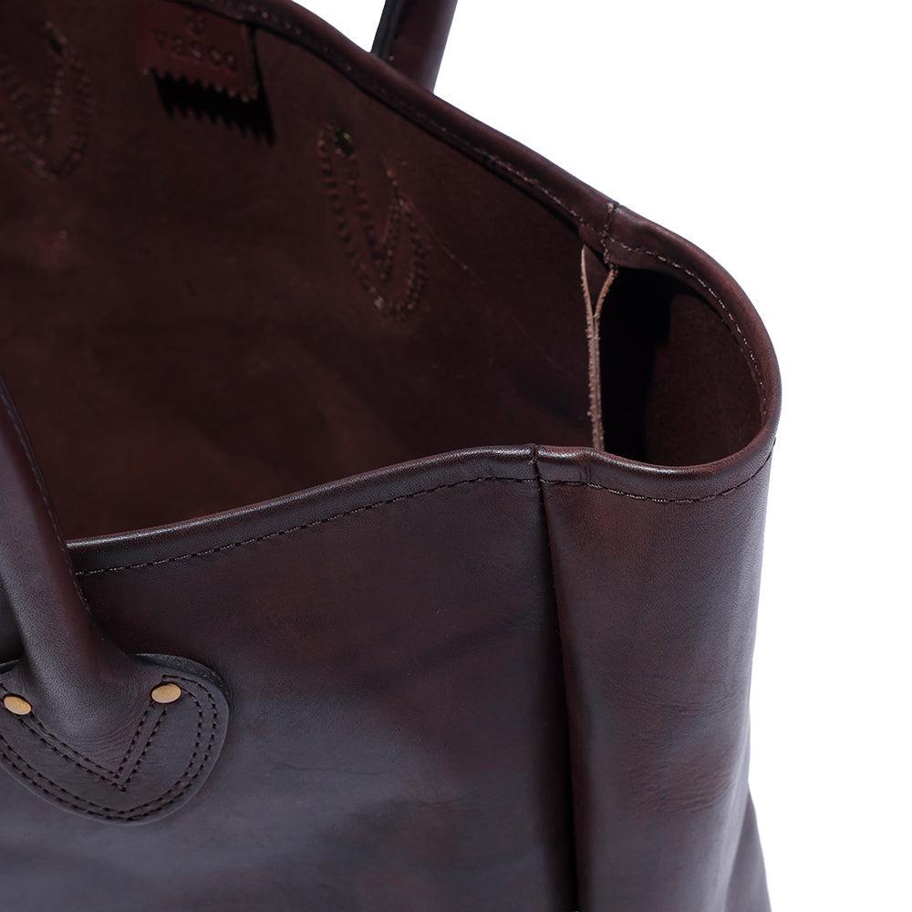 Vasco Leather Old Tote Bag Brown-Bag-Clutch Cafe