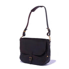 Vasco Leather Postman Shoulder Bag (Large) Black-Bag-Clutch Cafe