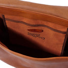 Vasco Leather Postman Shoulder Bag (Large) Camel-Bag-Clutch Cafe