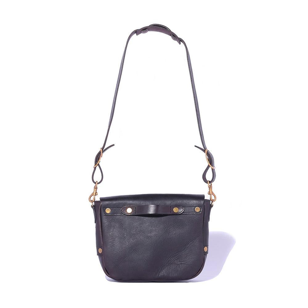 Vasco Leather Postman Shoulder Bag (Small) Black-Bag-Clutch Cafe