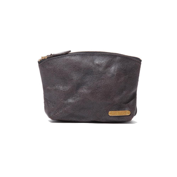 Vasco Leather Travel Pouch Black Roughout – Clutch Cafe