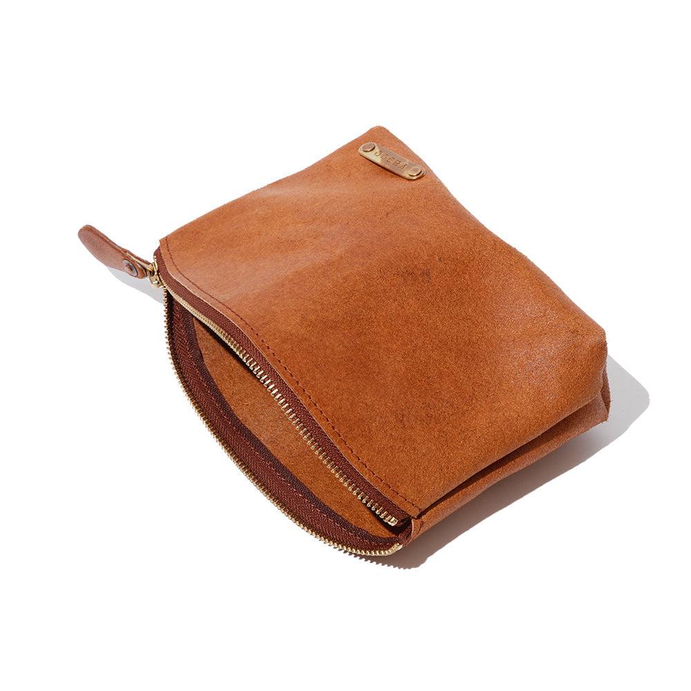 Vasco Leather Travel Pouch Camel Roughout-Bag-Clutch Cafe