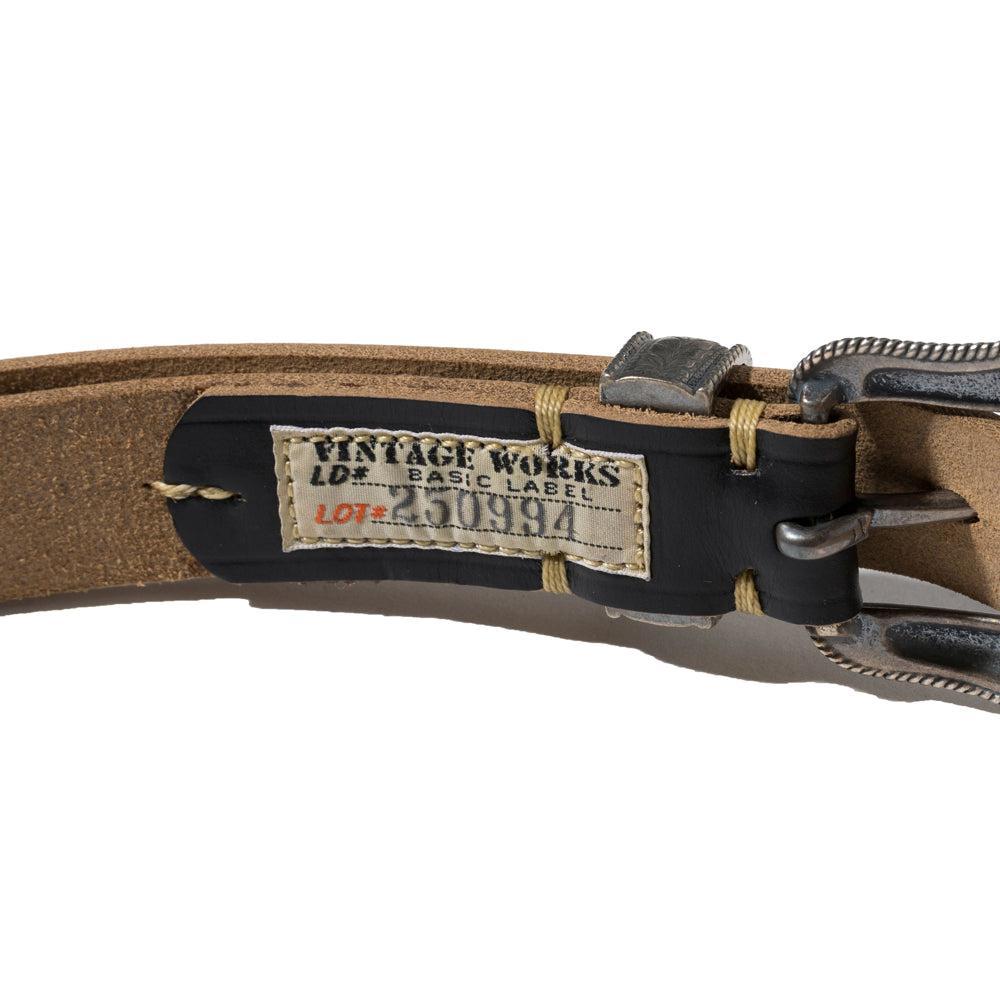 Vintage Works DH5744 One Size Fits All Leather Western Belt V.Black-Belt-Clutch Cafe
