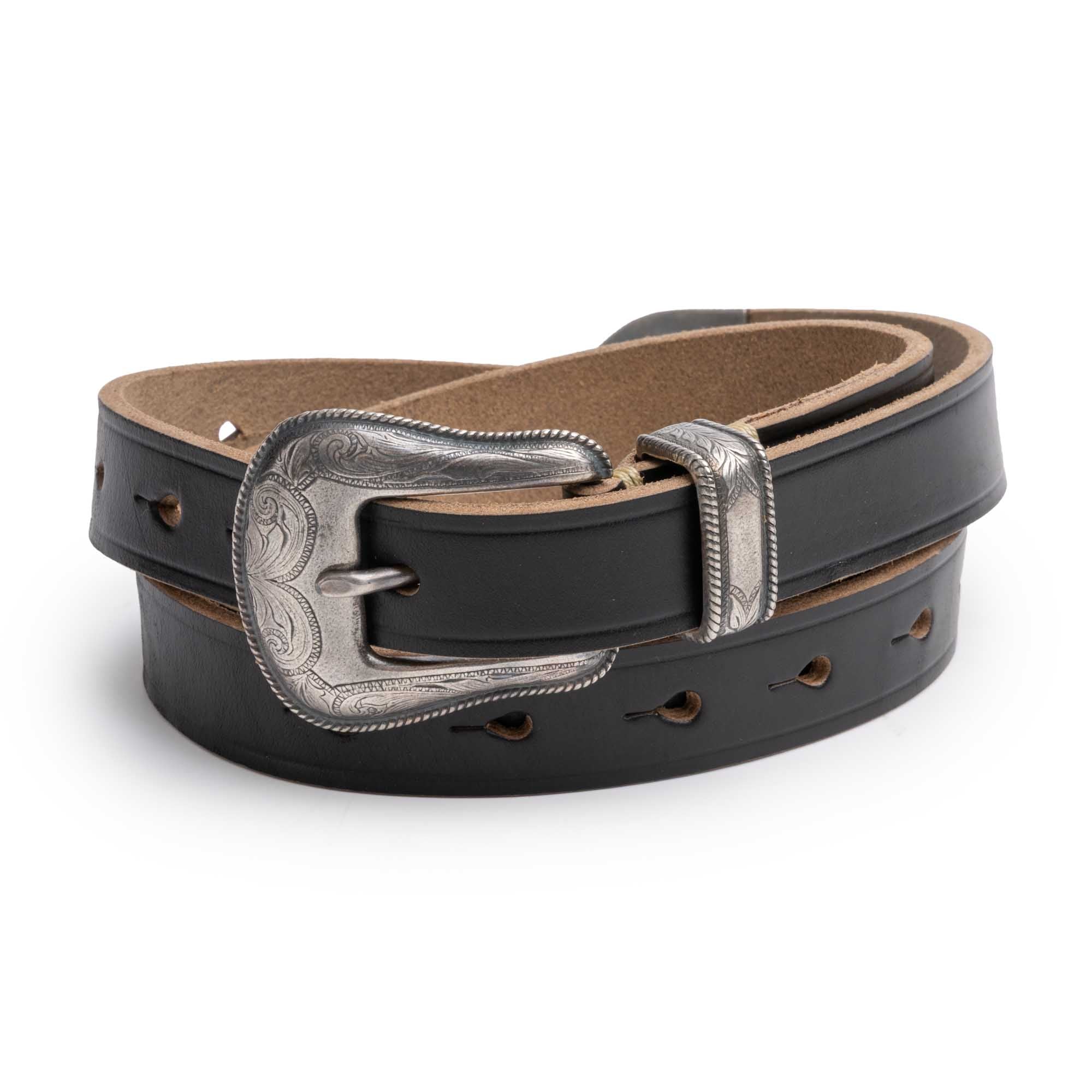 Vintage Works DH5744 One Size Fits All Leather Western Belt V.Black-Belt-Clutch Cafe