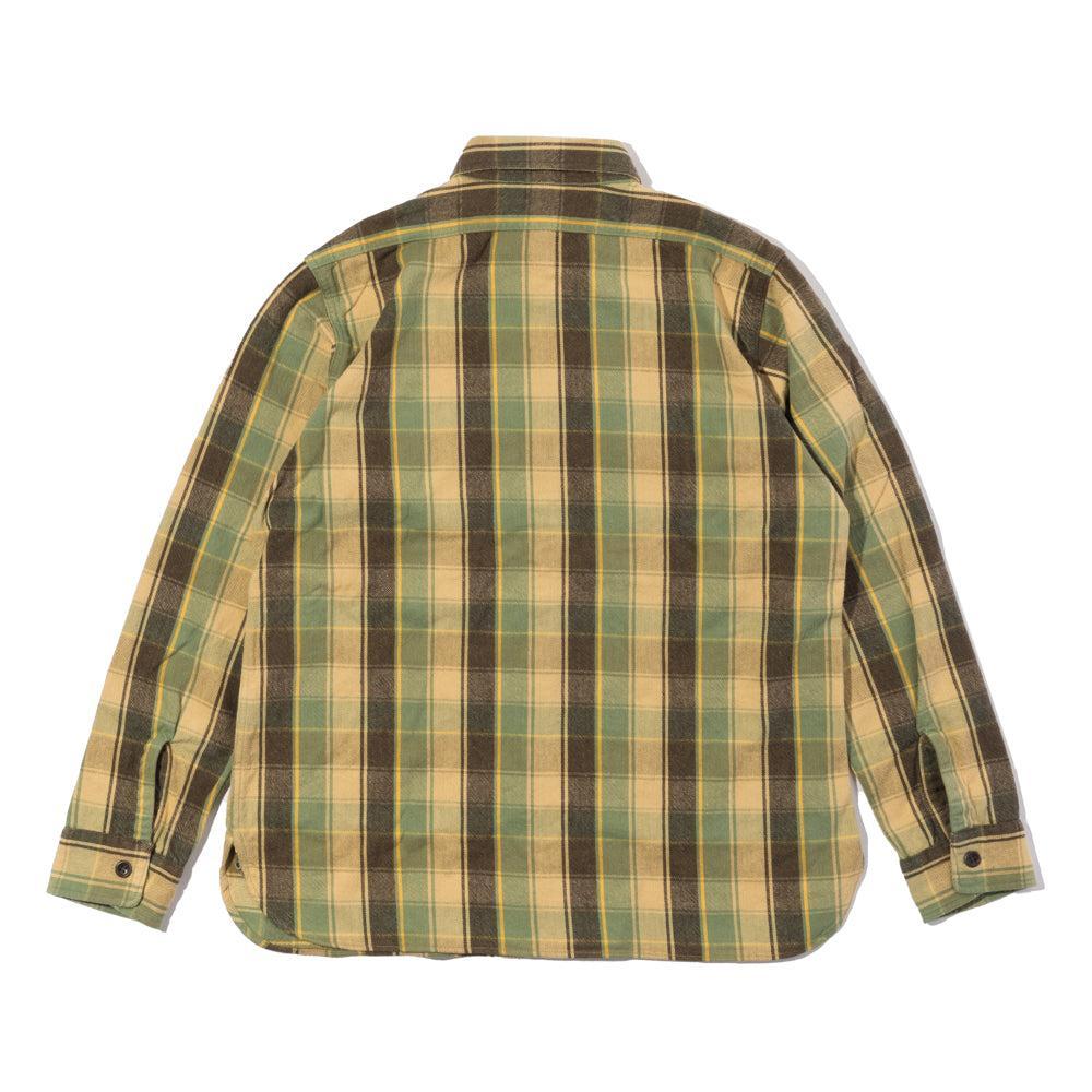 Warehouse & Co Lot. 3022 Flannel Shirt w/Chin Strap Beige-Shirt-Clutch Cafe