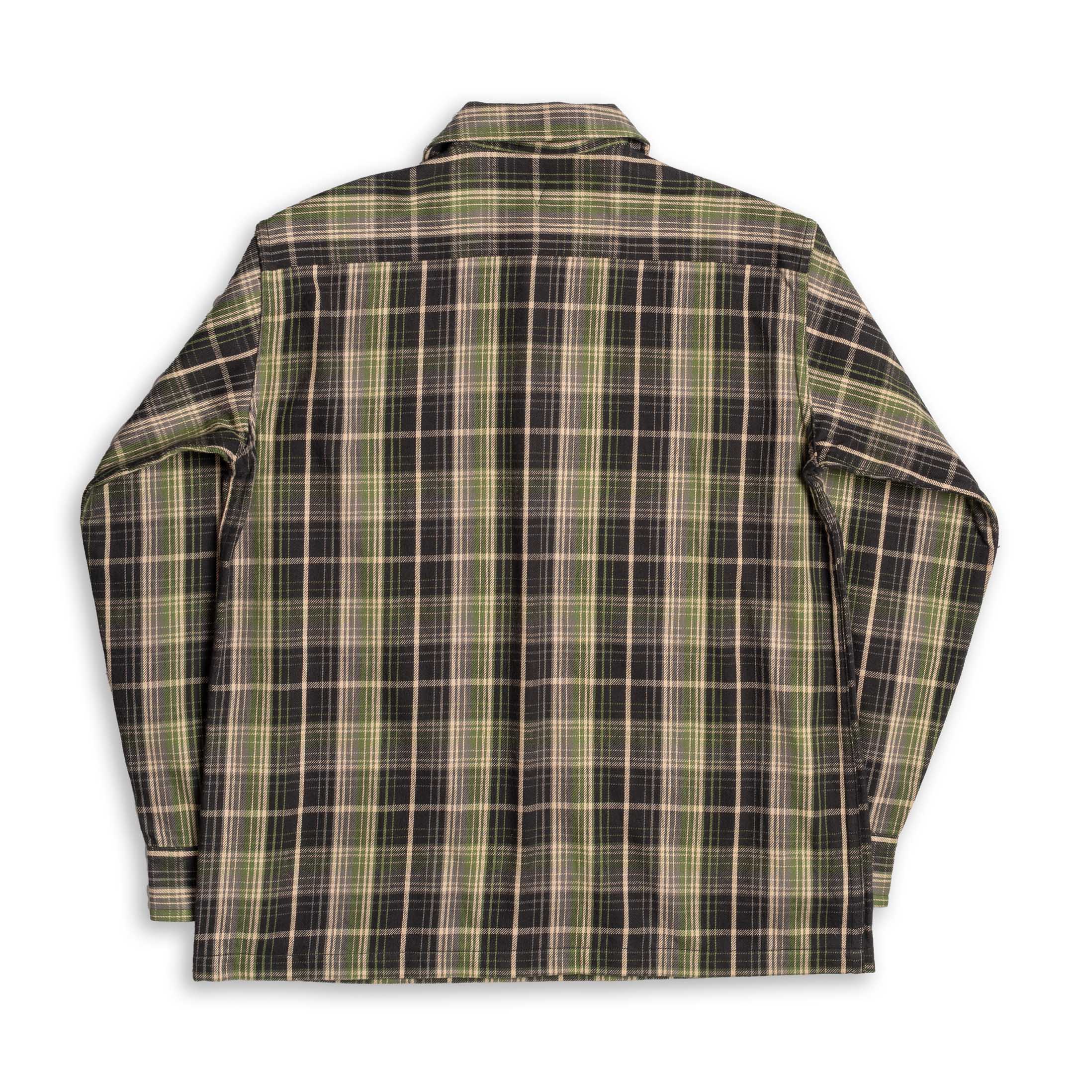 Warehouse & Co Lot. 3063 WPA One Pocket Pullover Flannel Shirt Green-Shirt-Clutch Cafe