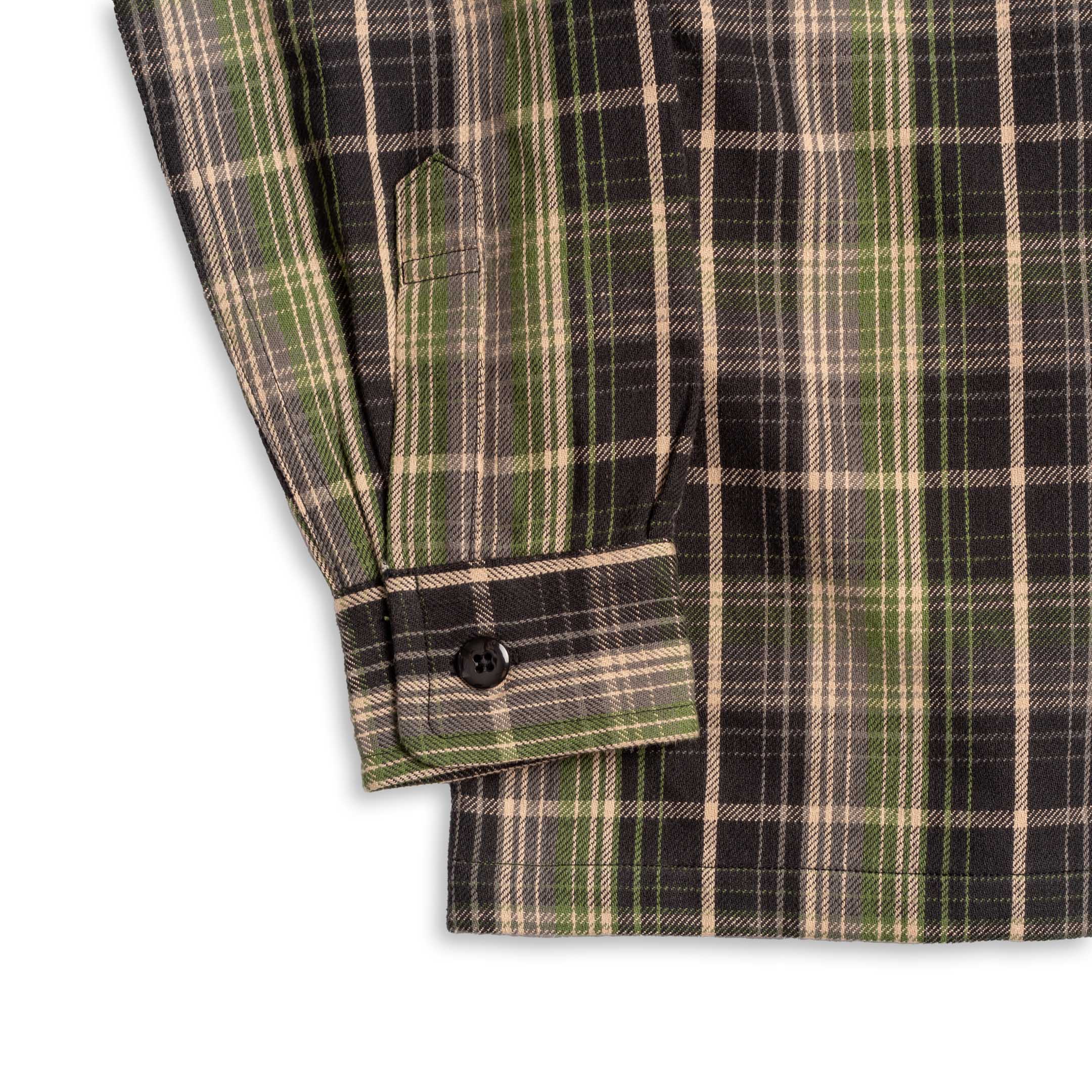 Warehouse & Co Lot. 3063 WPA One Pocket Pullover Flannel Shirt Green-Shirt-Clutch Cafe