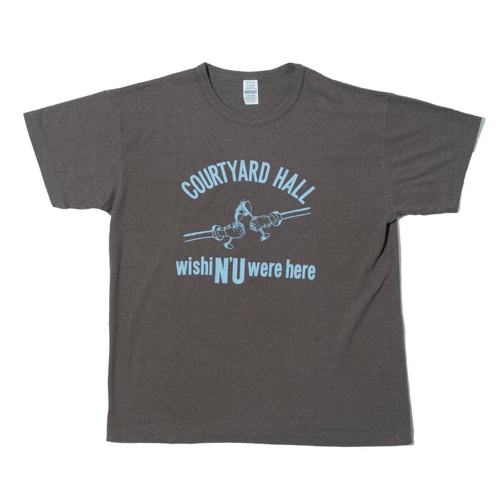 Warehouse & Co Lot. 4064 Courtyard Hall T-Shirt Charcoal-Clutch Cafe