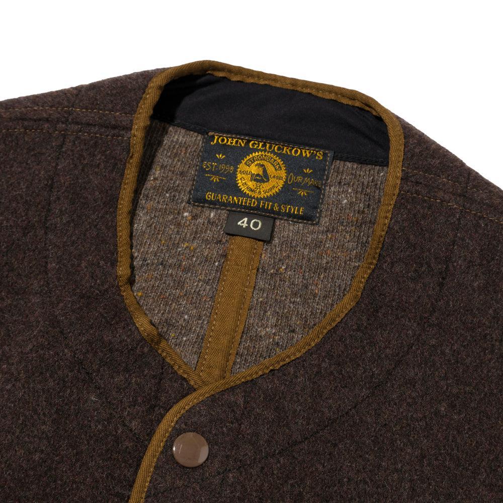 Warehouse & Co x John Gluckow JG-40 Fleece Beach Vest D.Brown-Jacket-Clutch Cafe