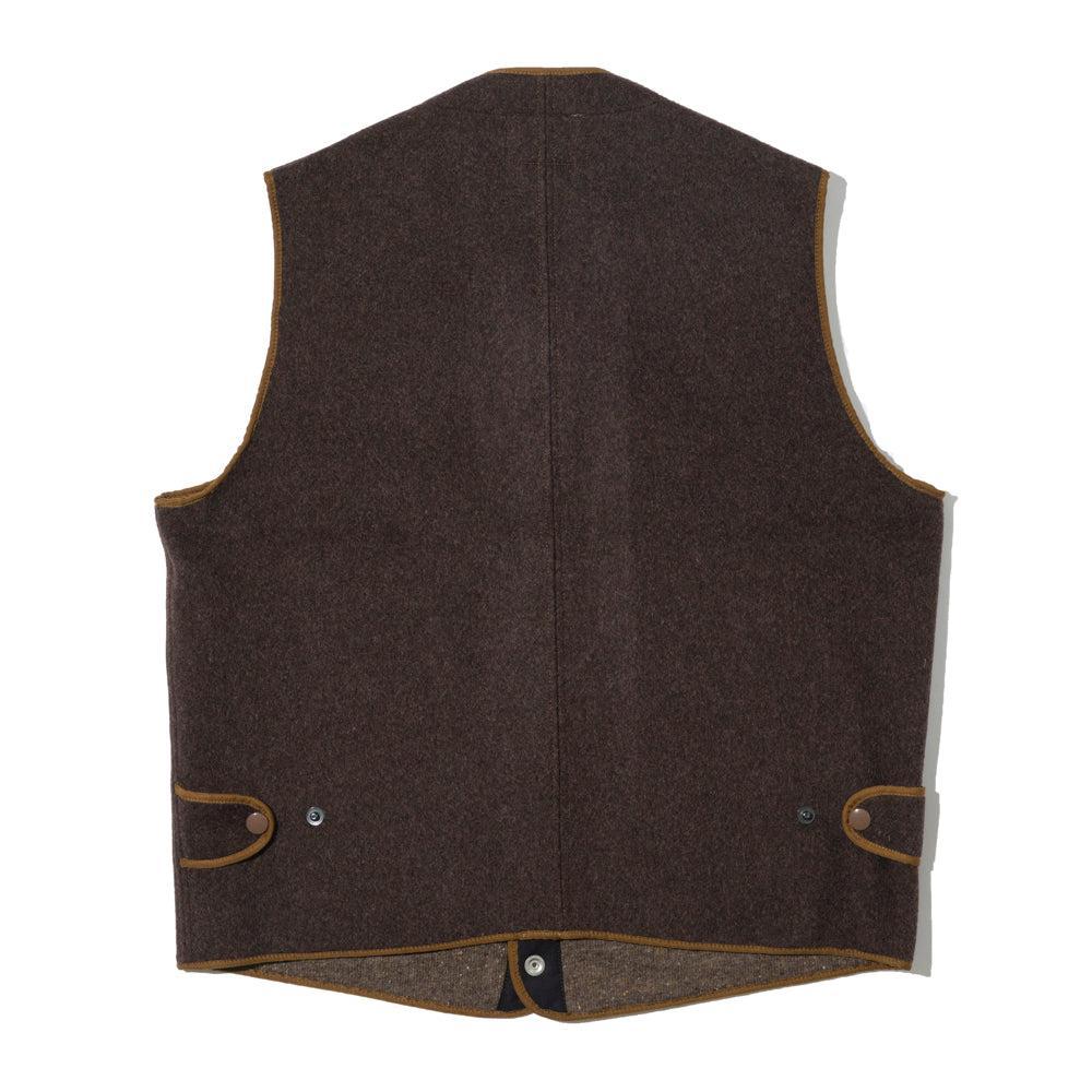 Warehouse & Co x John Gluckow JG-40 Fleece Beach Vest D.Brown-Jacket-Clutch Cafe