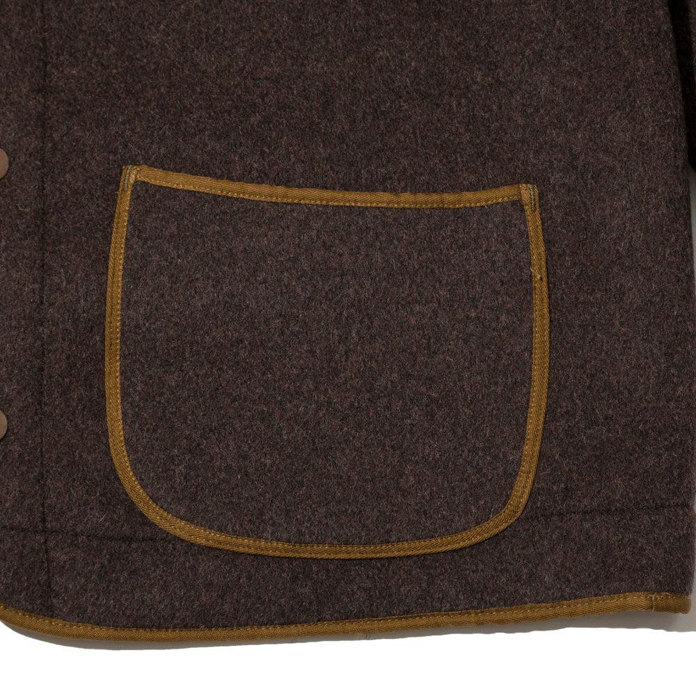 Warehouse & Co x John Gluckow JG-46 Fleece Beach Jacket D.Brown-Jacket-Clutch Cafe