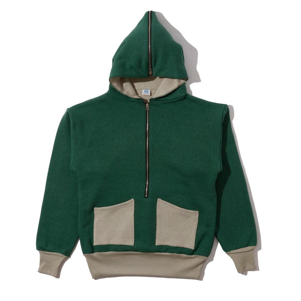 John Gluckow Olympic Champion Sweat Parka Green-Hooded Sweatshirt-Clutch Cafe