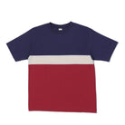 Warehouse & Co. Lot. 4112 Panel Border T-shirt Navy/Bordeaux-T-shirt-Clutch Cafe
