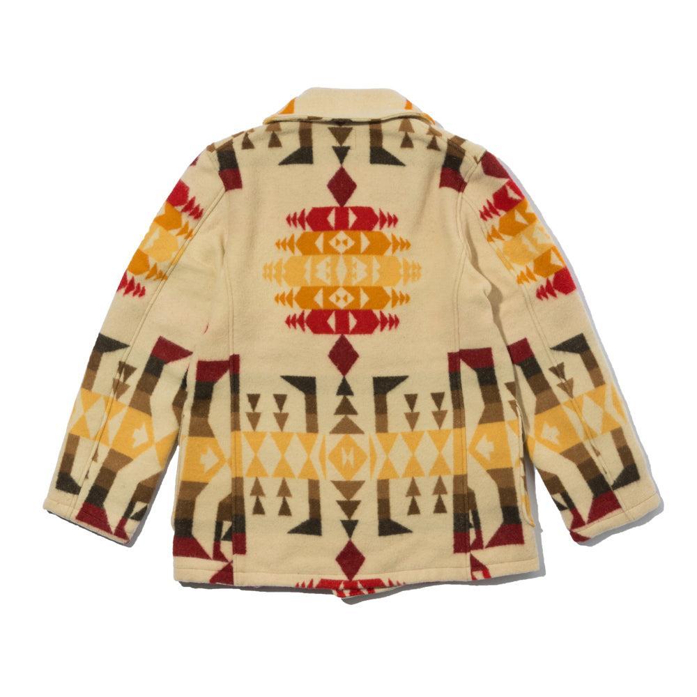 Warehouse & Co. X John Gluckow Blanket Pattern Mackinaw Coat Beige-Coat-Clutch Cafe