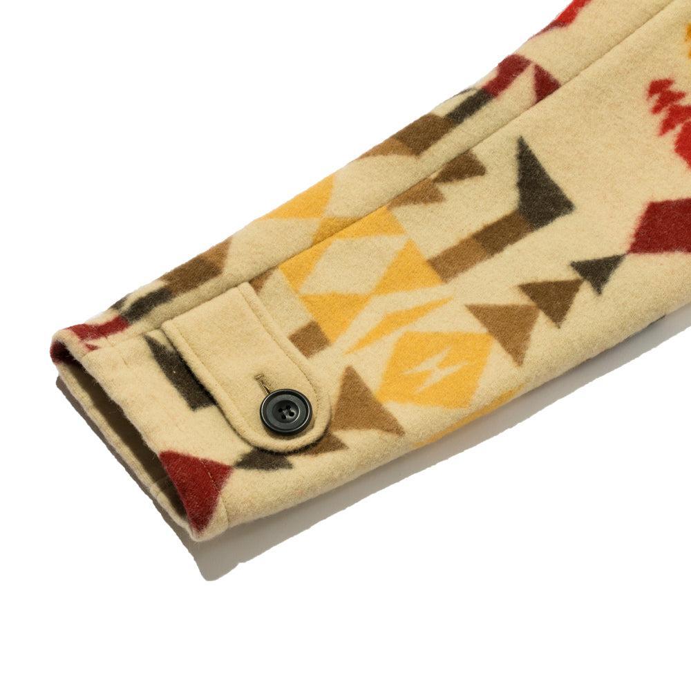 Warehouse & Co. X John Gluckow Blanket Pattern Mackinaw Coat Beige-Coat-Clutch Cafe