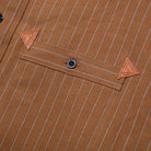 Warehouse & Co. x Greenbaum Lot. 2213 1880 Heavy Leather Bound Jumper Duck Stripe-Shirt-Clutch Cafe