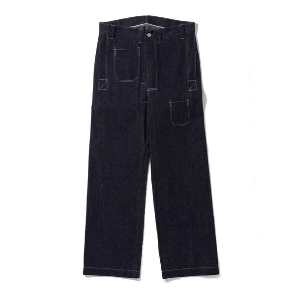 Warehouse & Co. x John Gluckow Netmaker's Trousers Indigo-Trousers-Clutch Cafe