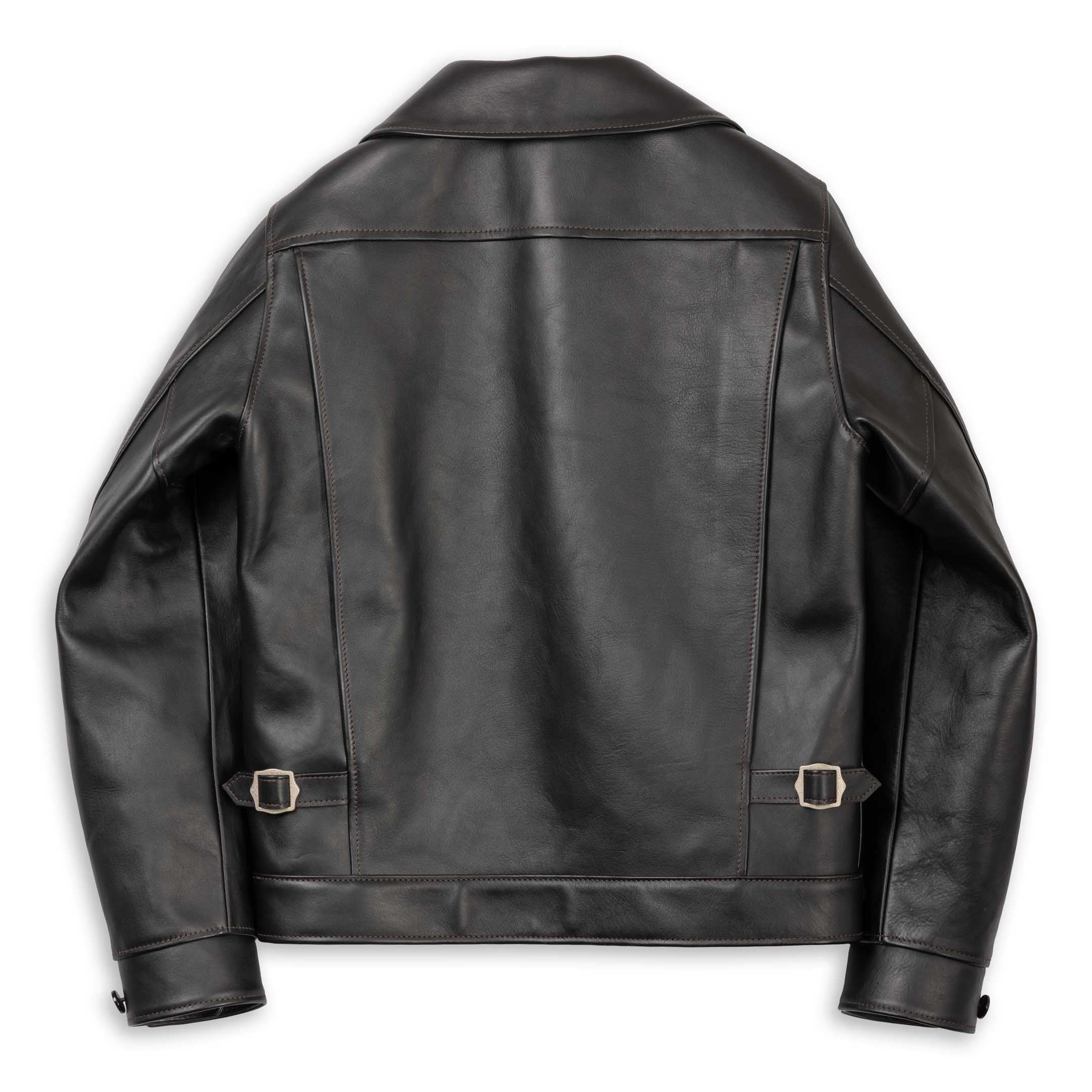 Y'2 Leather EB-160 Eco Horse Tea-Core 1930s Type I Leather Jacket Black-Leather Jacket-Clutch Cafe
