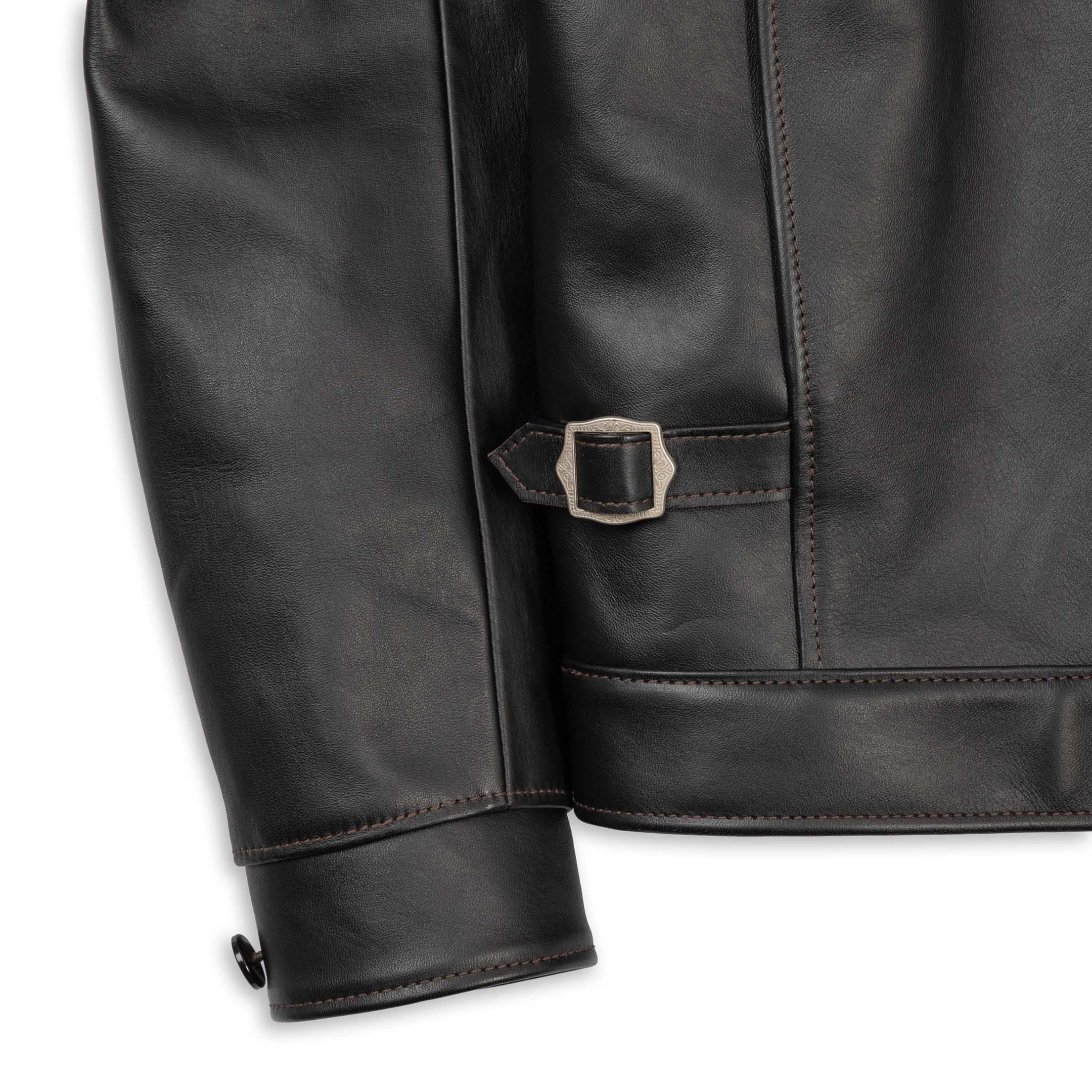 Y'2 Leather EB-160 Eco Horse Tea-Core 1930s Type I Leather Jacket Black-Leather Jacket-Clutch Cafe