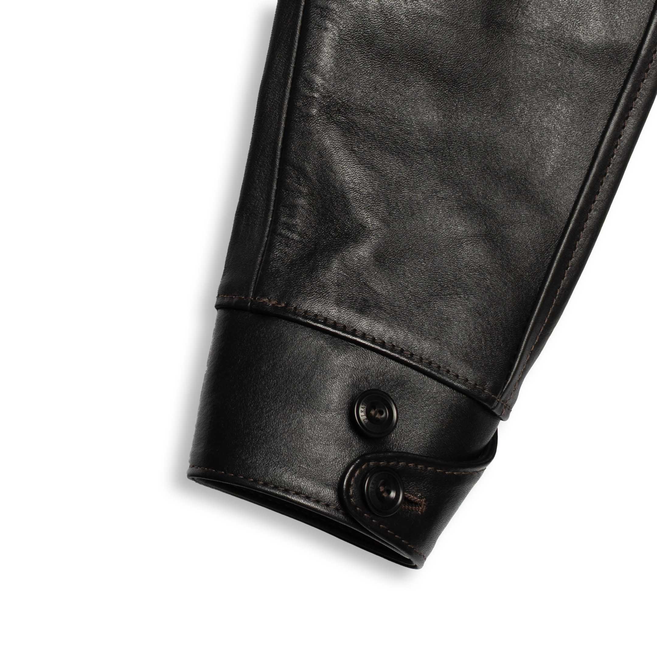 Y'2 Leather EC-77 Eco Horse Car Coat Black-Leather Jacket-Clutch Cafe