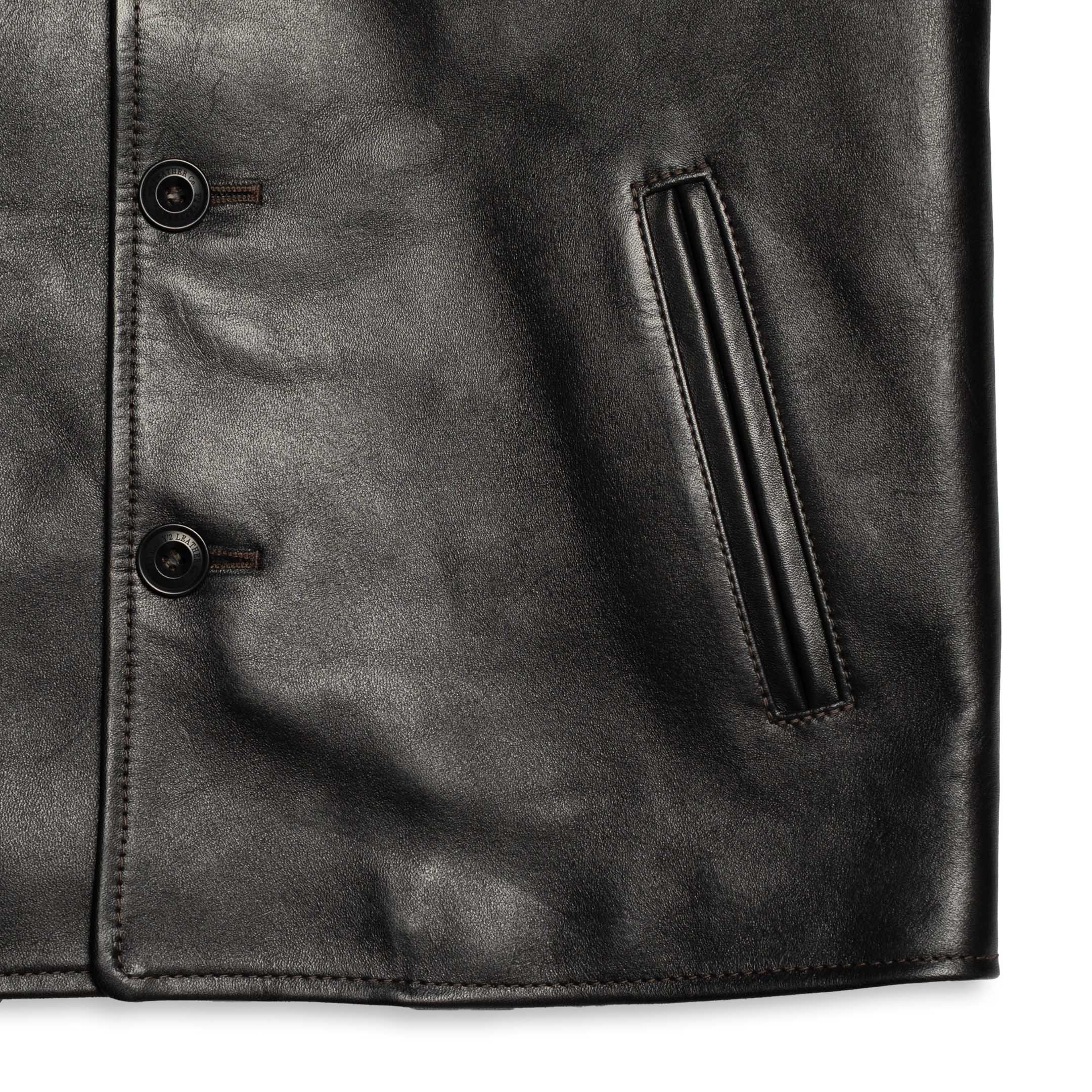 Y'2 Leather EC-77 Eco Horse Car Coat Black-Leather Jacket-Clutch Cafe