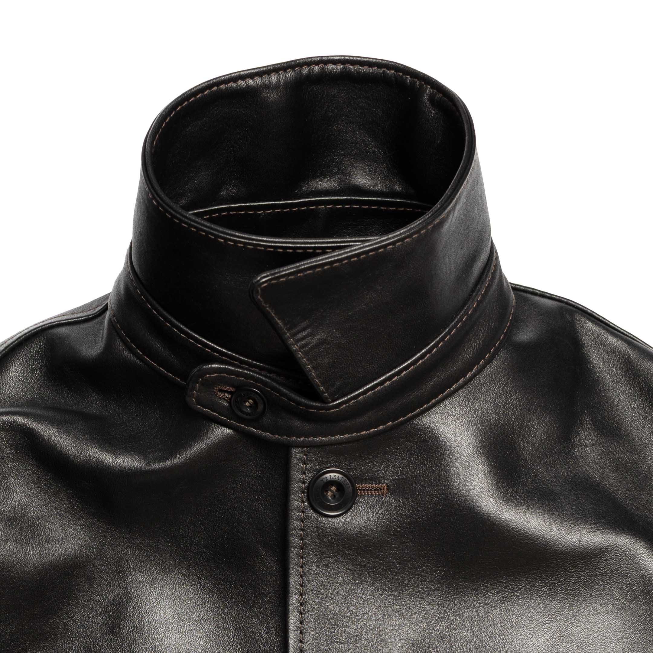 Y'2 Leather EC-77 Eco Horse Car Coat Black-Leather Jacket-Clutch Cafe